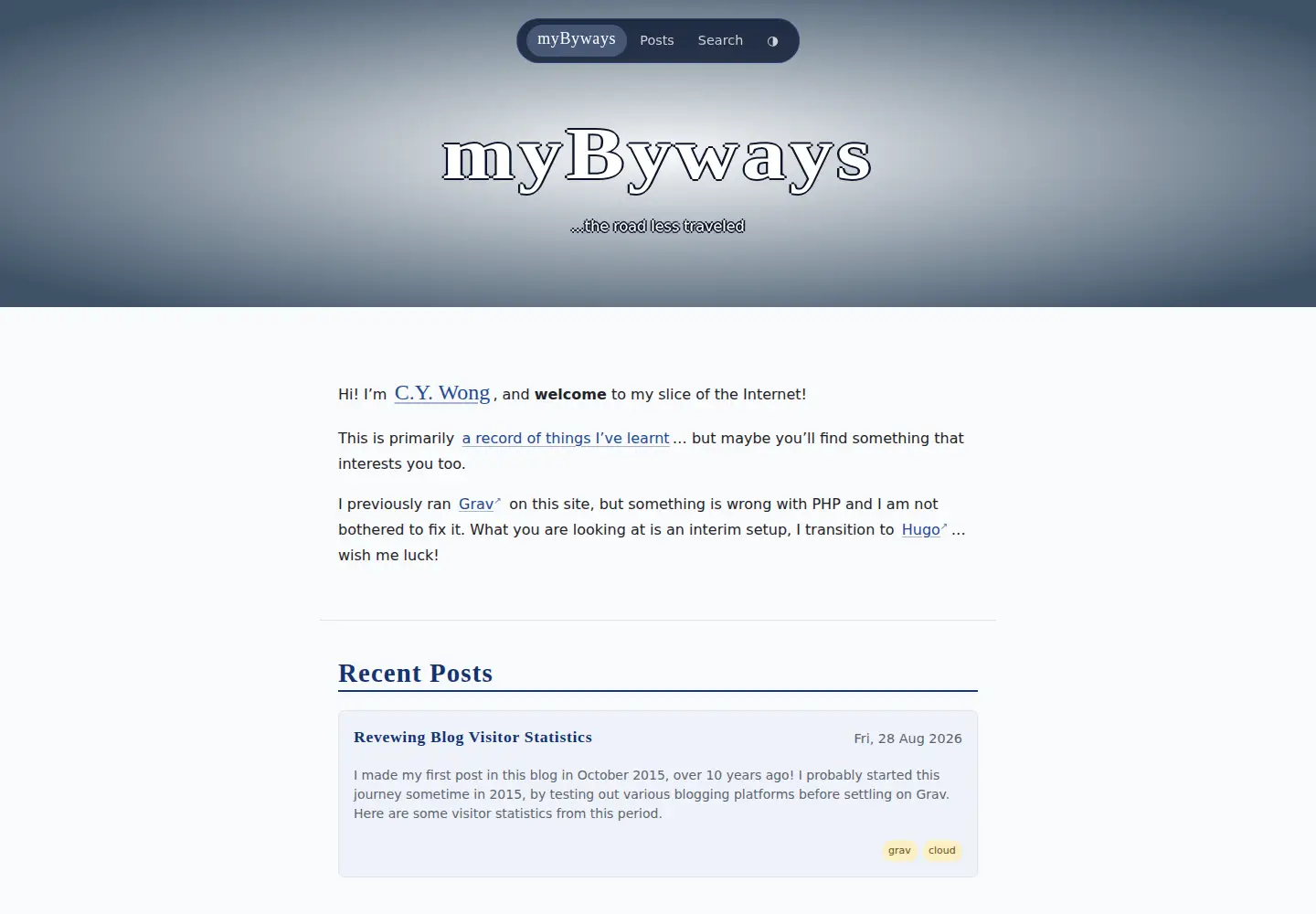 Screenshot of mybyways.com