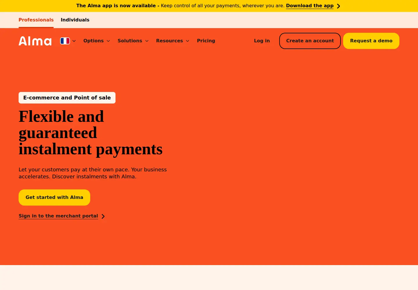 Screenshot of almapay.com