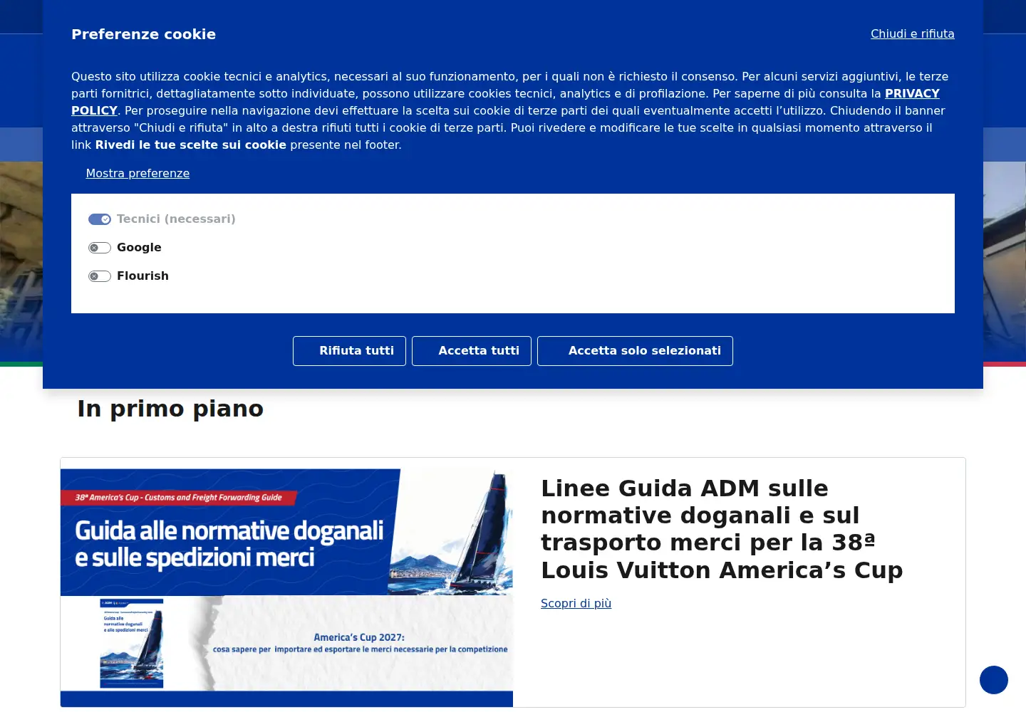 Screenshot of adm.gov.it