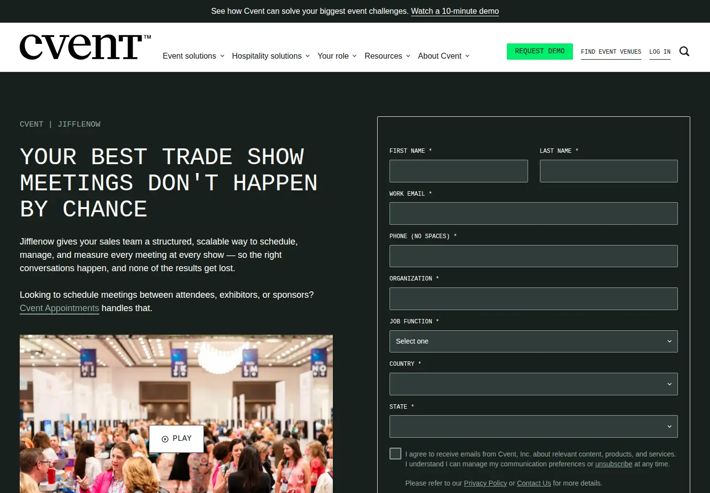 Screenshot of jifflenow.com