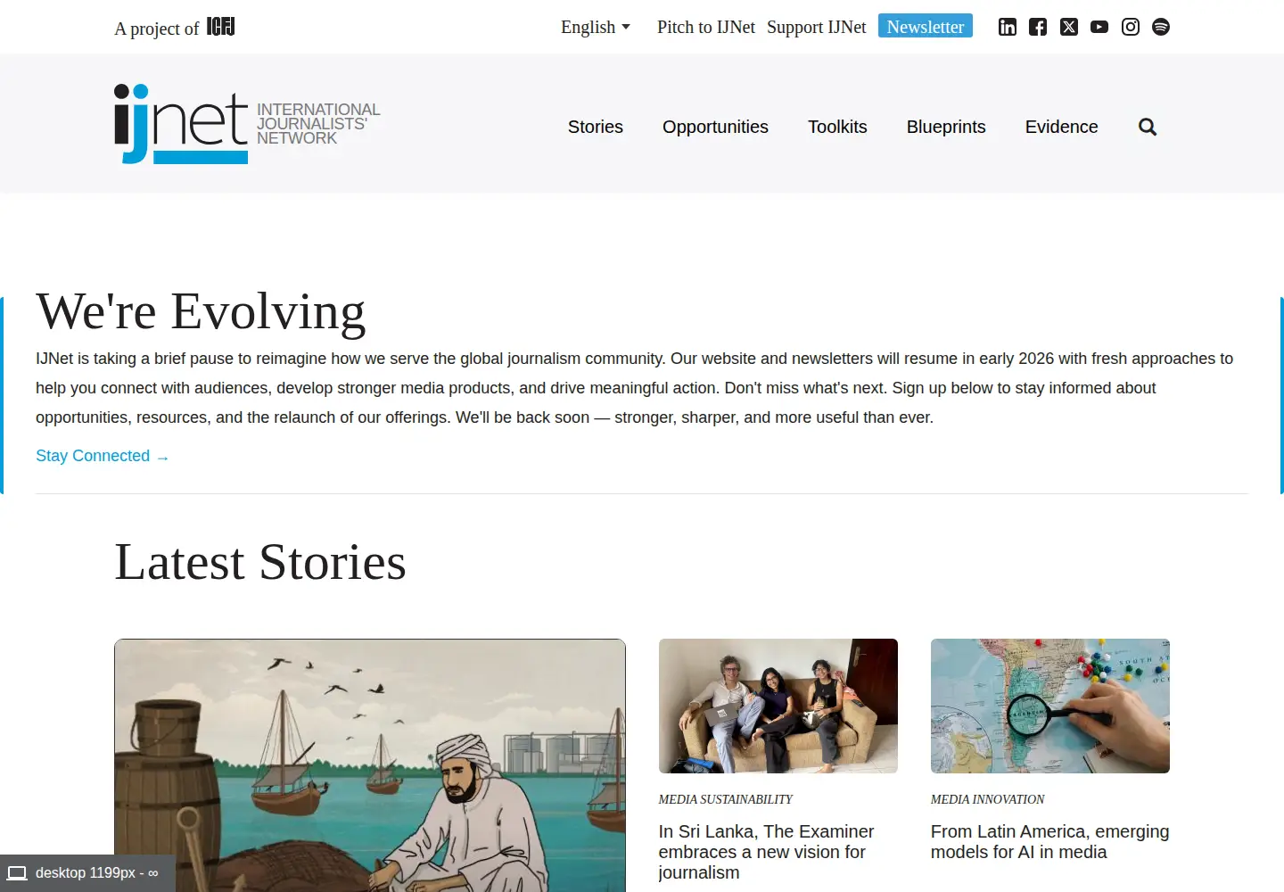 Screenshot of ijnet.org