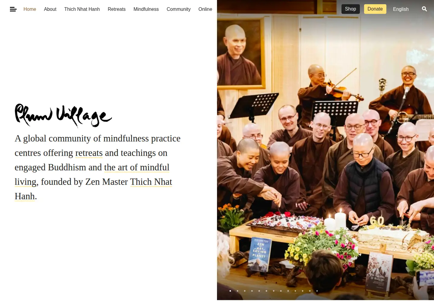 Screenshot of plumvillage.org