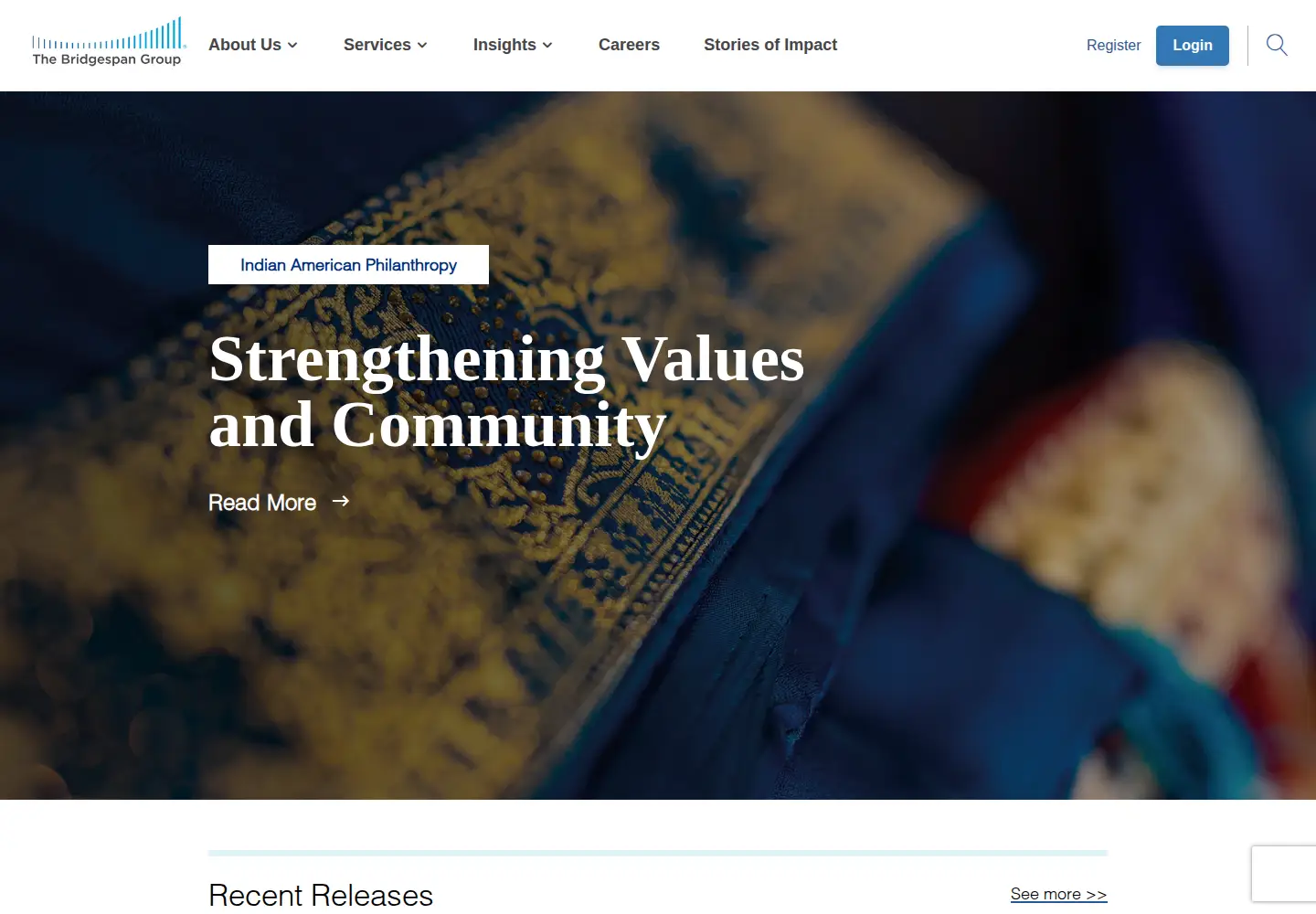 Screenshot of bridgespan.org