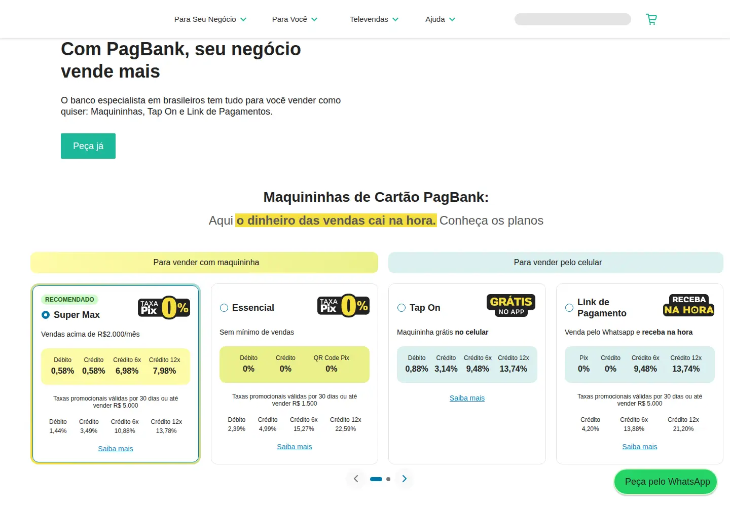 Screenshot of pagbank.com.br