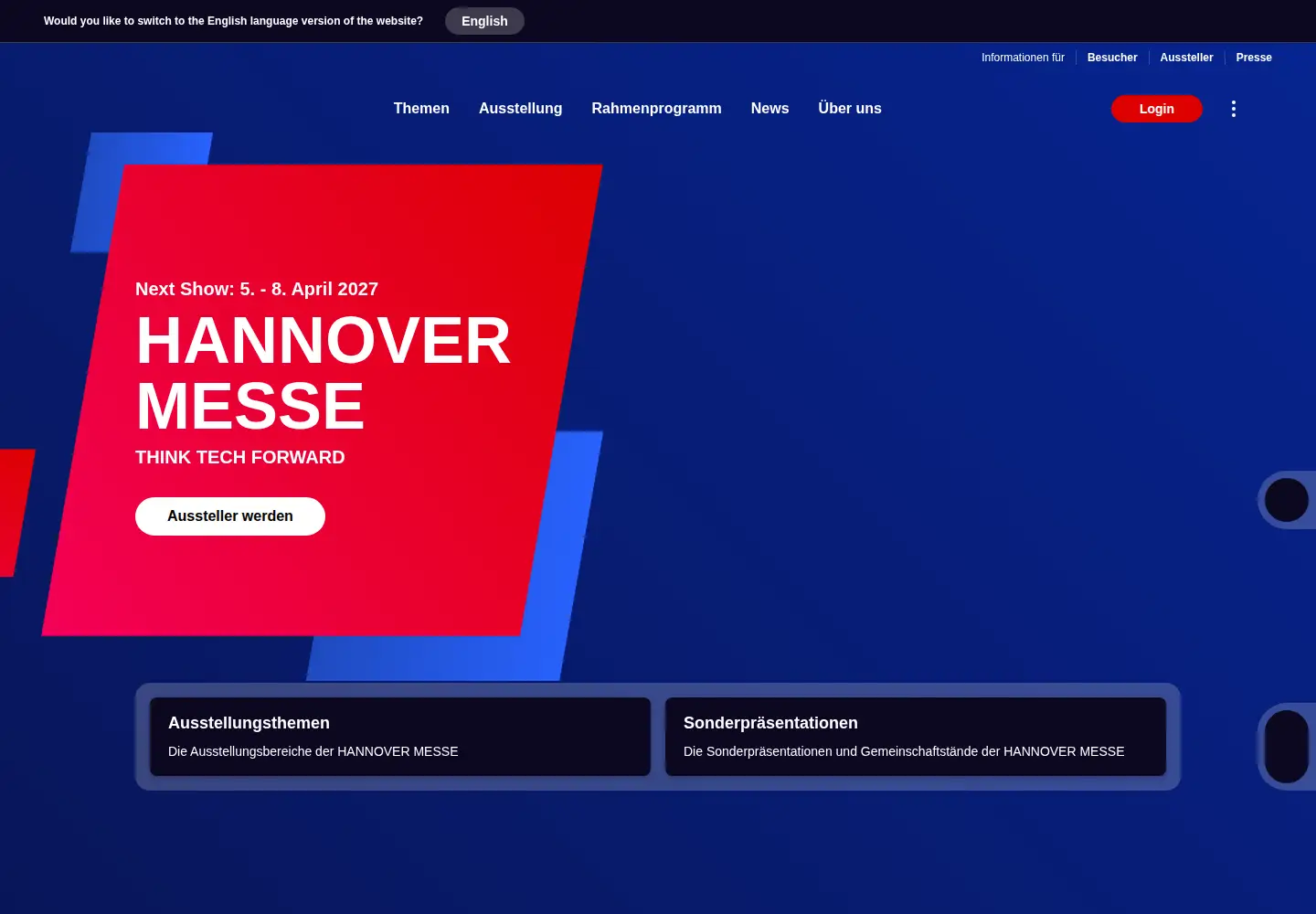 Screenshot of cebit.de
