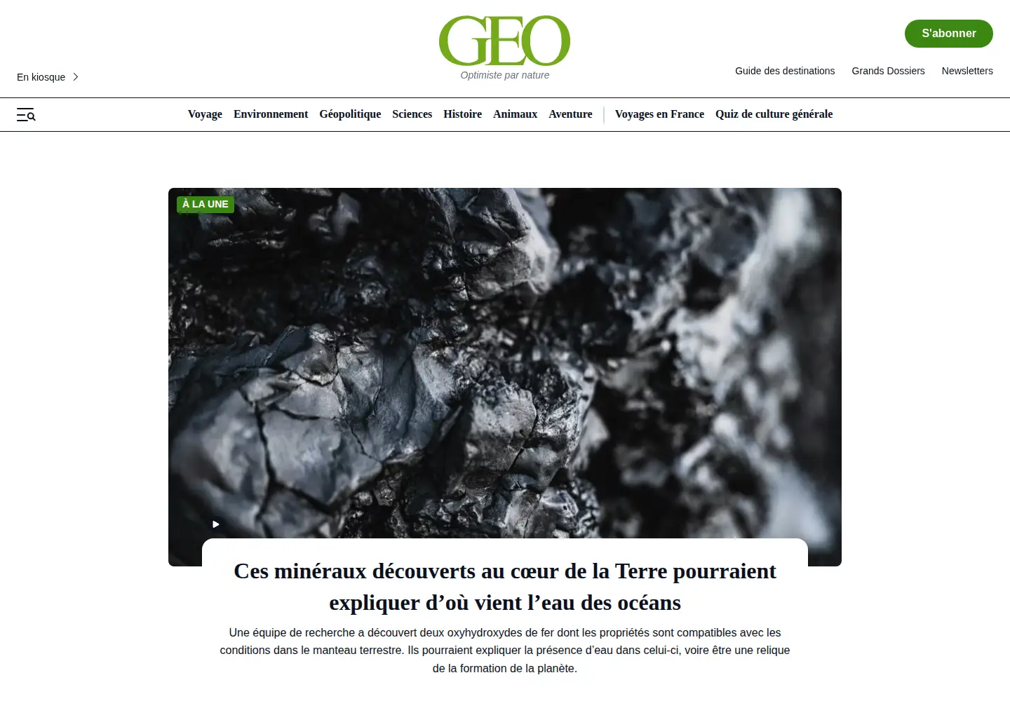 Screenshot of geo.fr