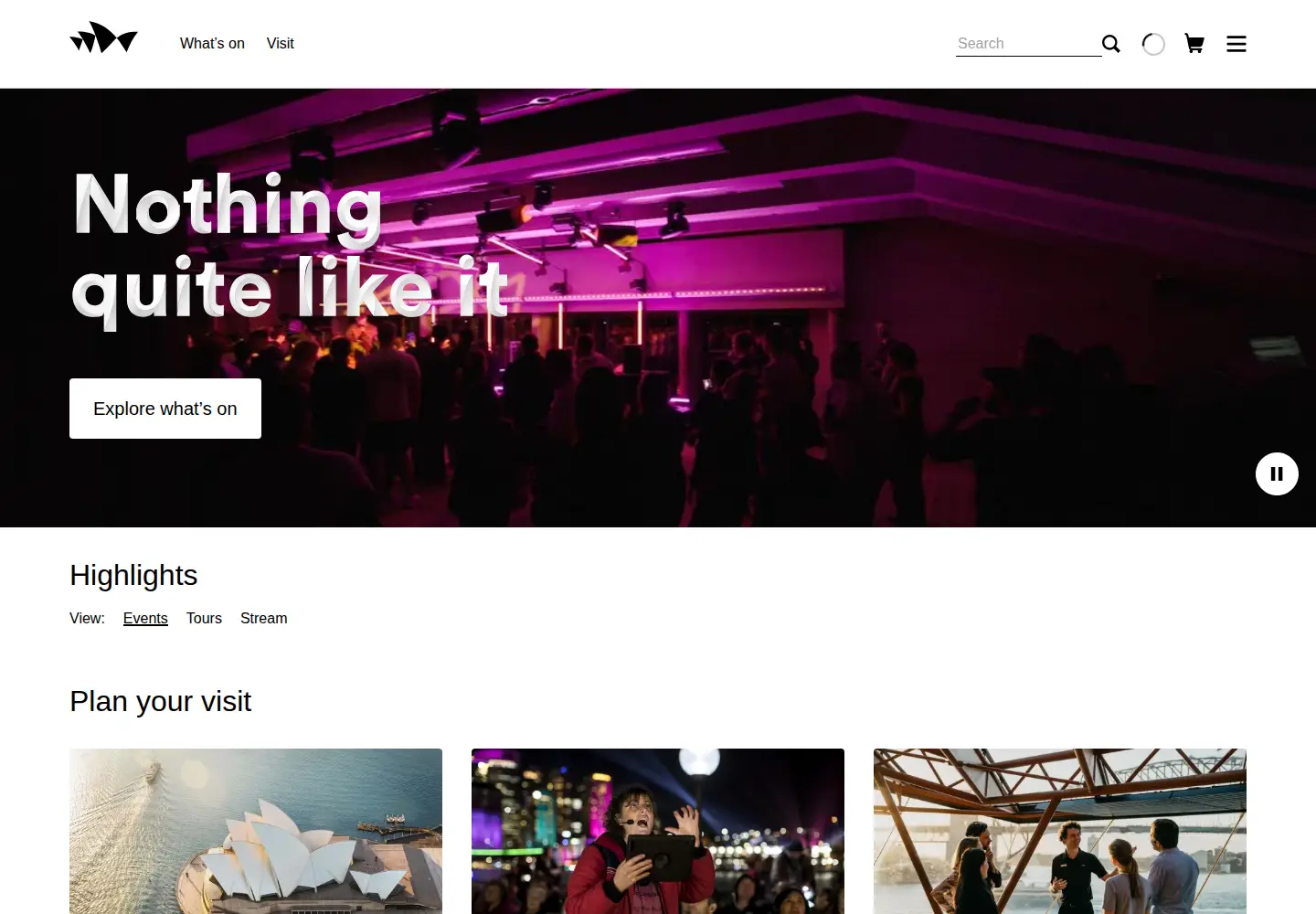 Screenshot of sydneyoperahouse.com