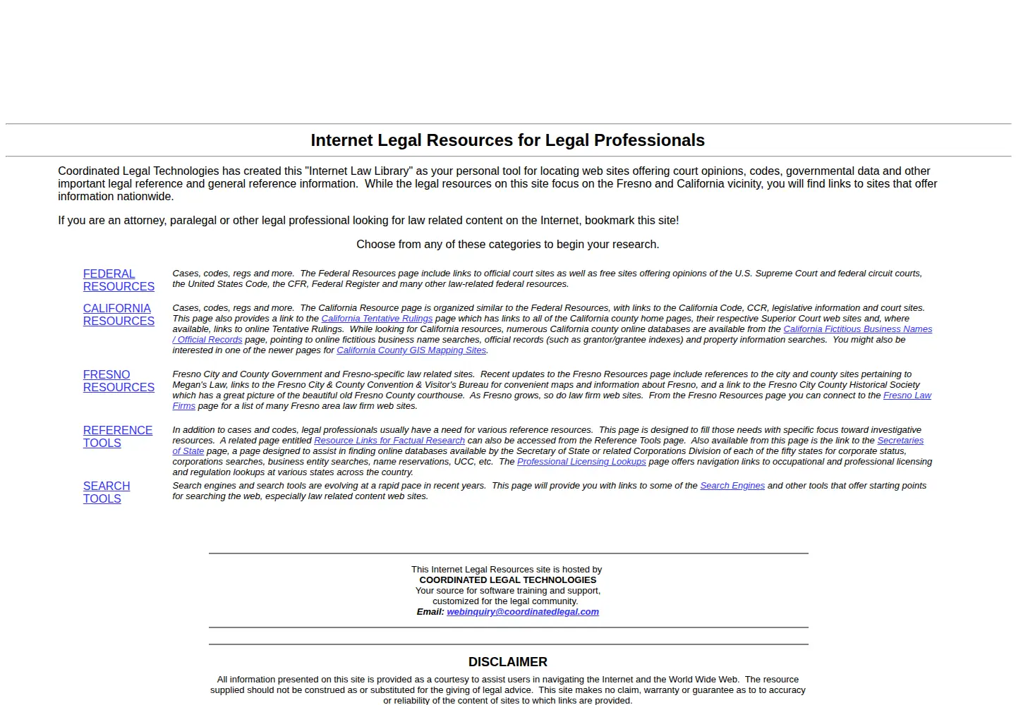 Screenshot of coordinatedlegal.com
