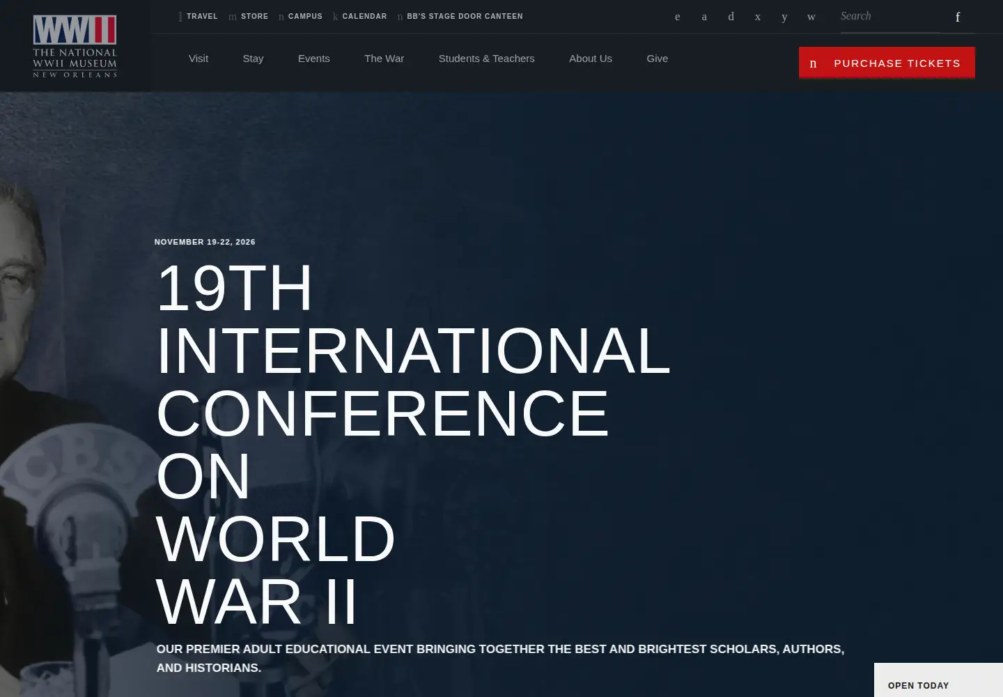Screenshot of nationalww2museum.org