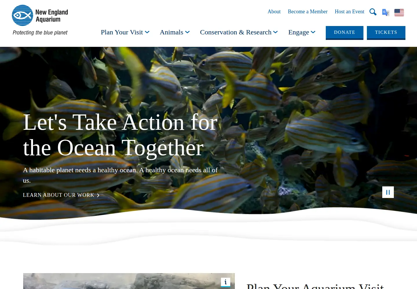 Screenshot of neaq.org