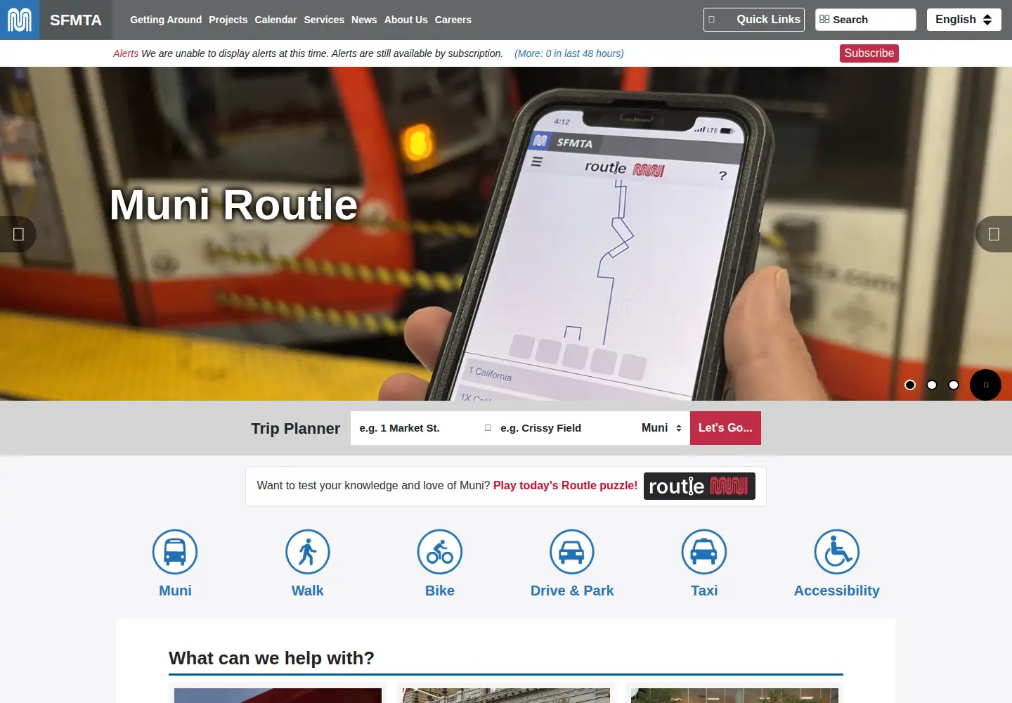 Screenshot of sfmta.com