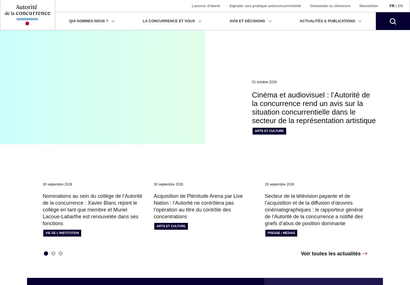Screenshot of autoritedelaconcurrence.fr
