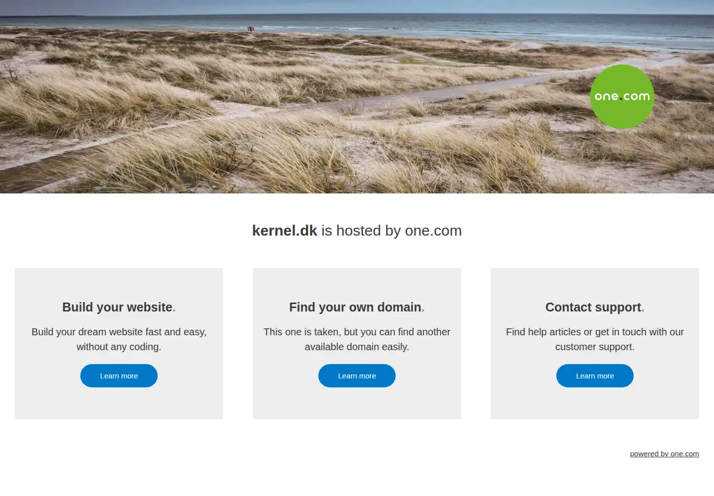 Screenshot of kernel.dk