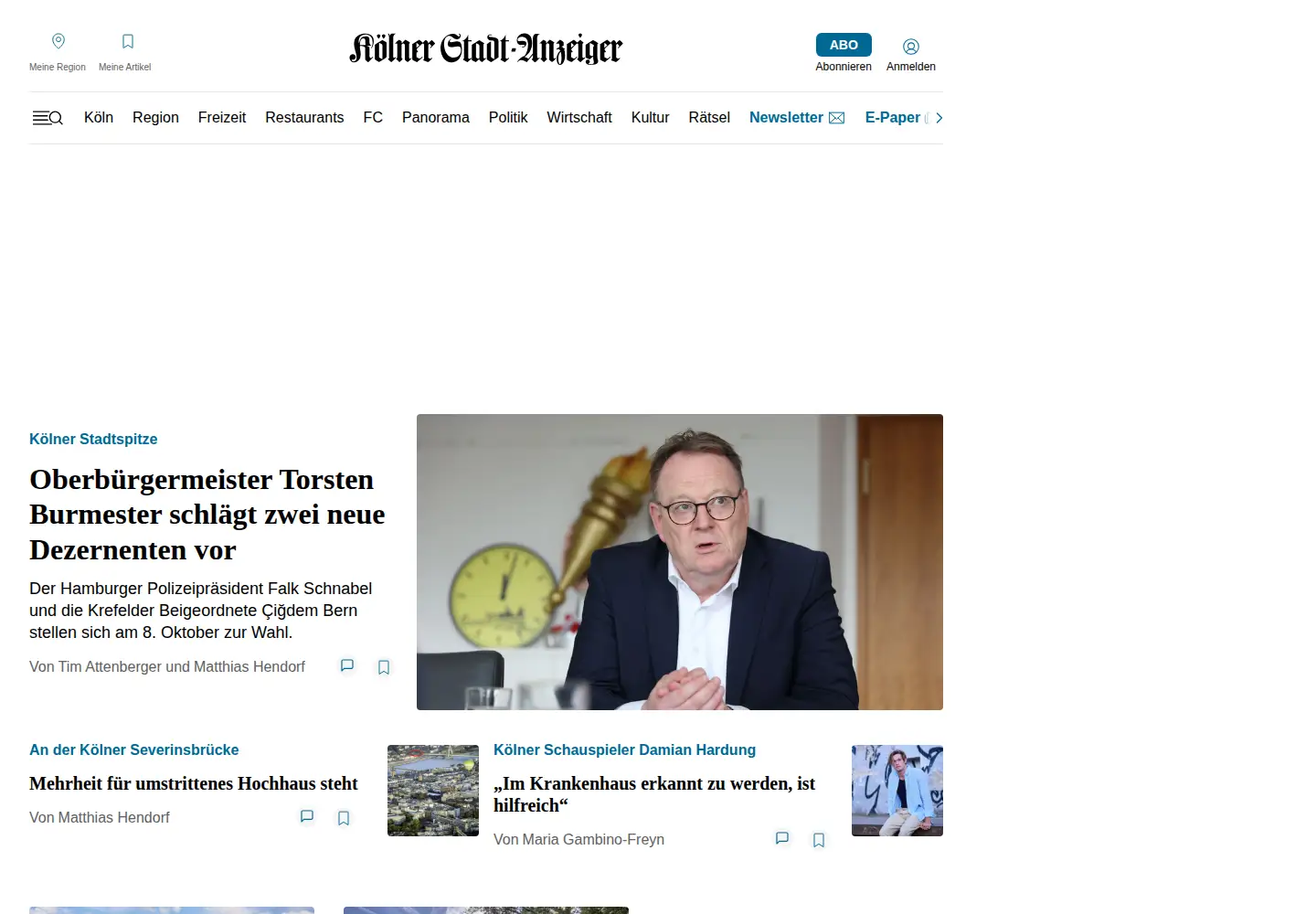 Screenshot of ksta.de
