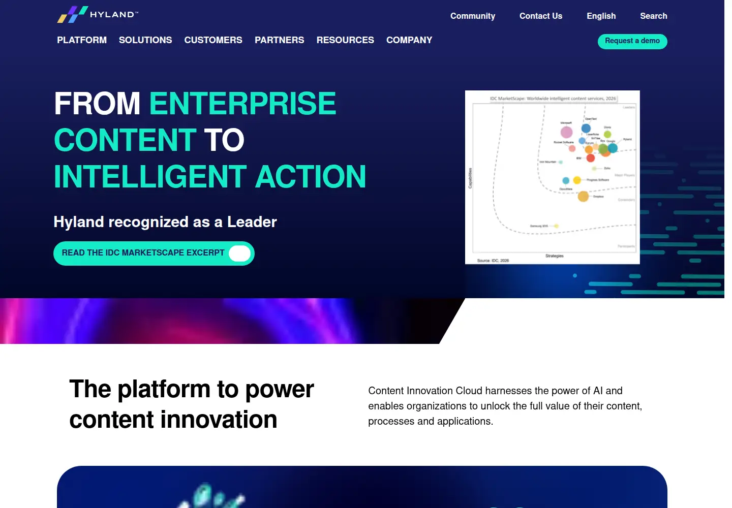 Screenshot of hyland.com
