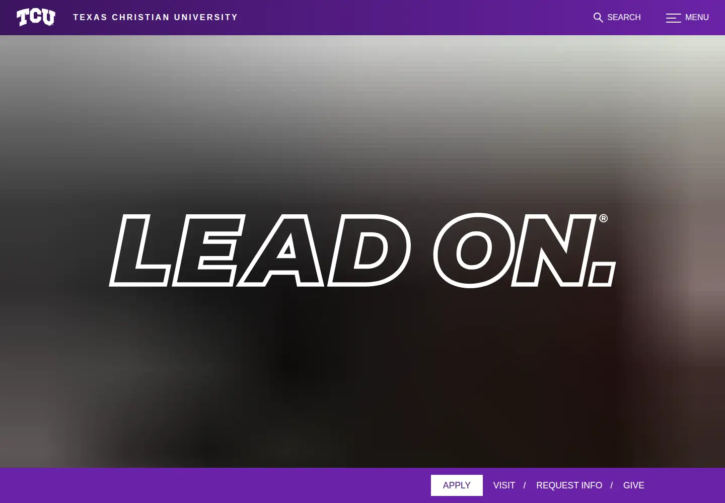 Screenshot of tcu.edu