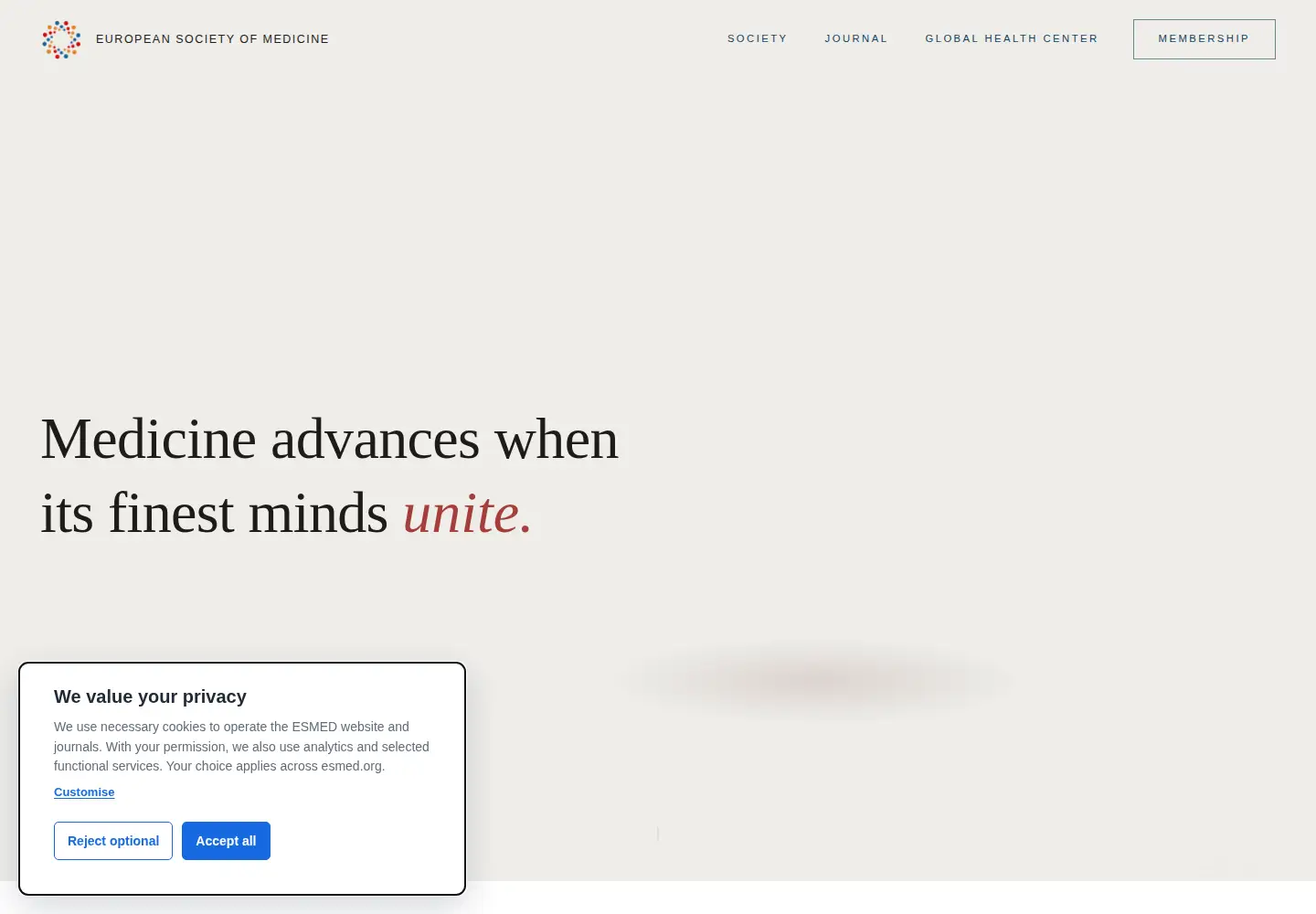 Screenshot of esmed.org