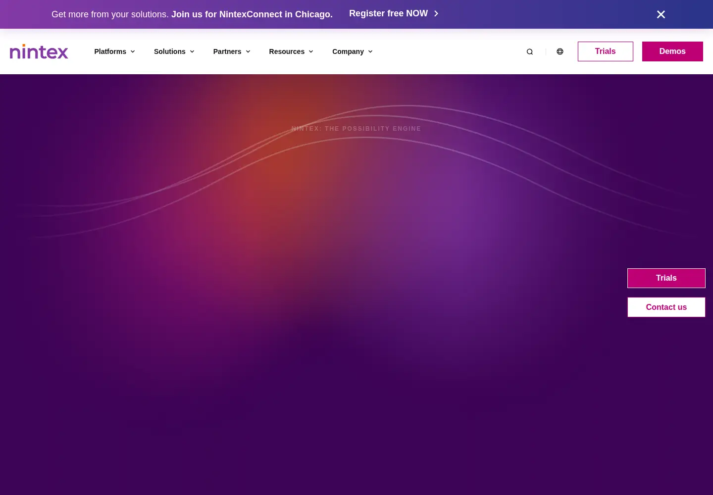 Screenshot of nintex.com