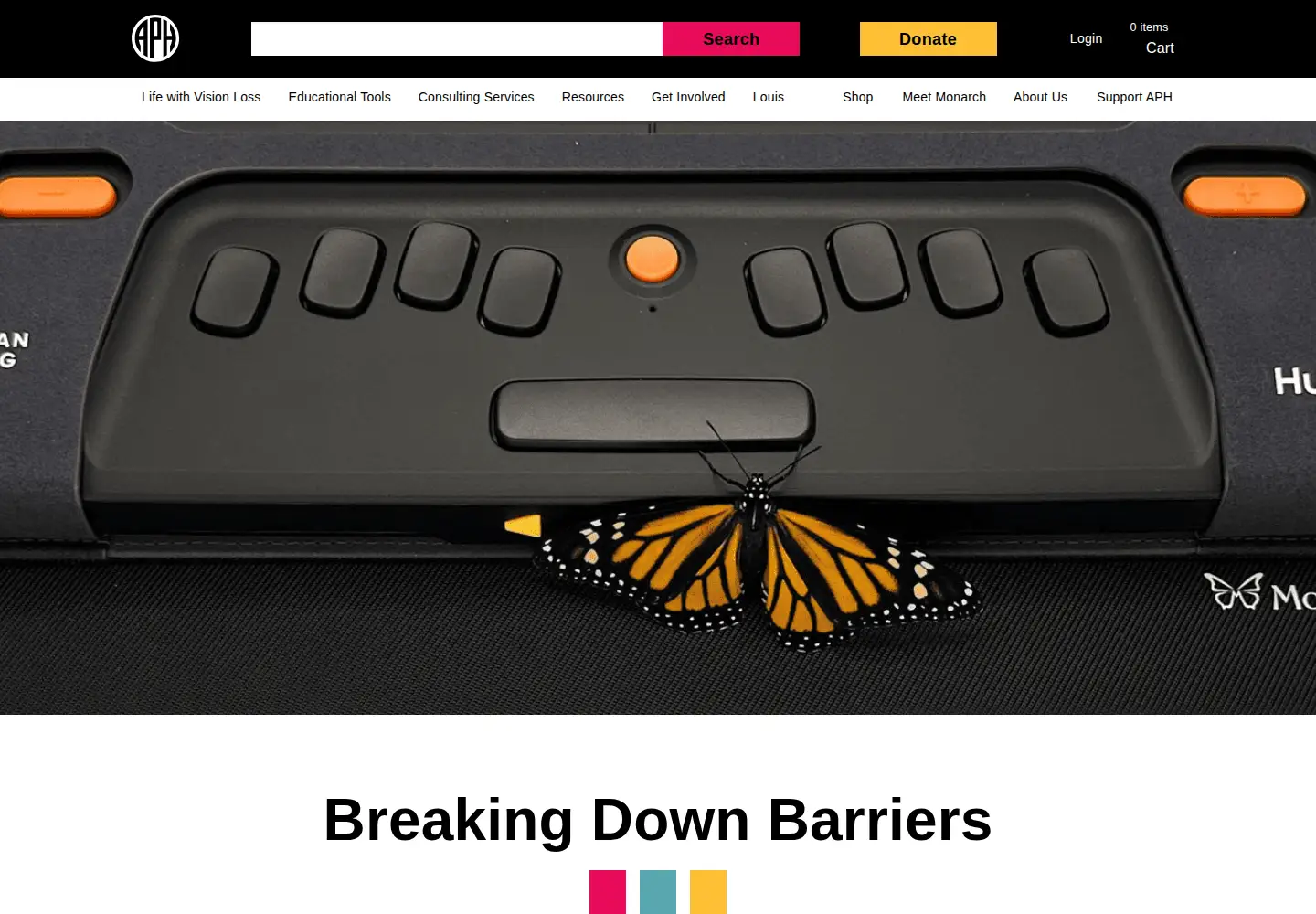 Screenshot of aph.org