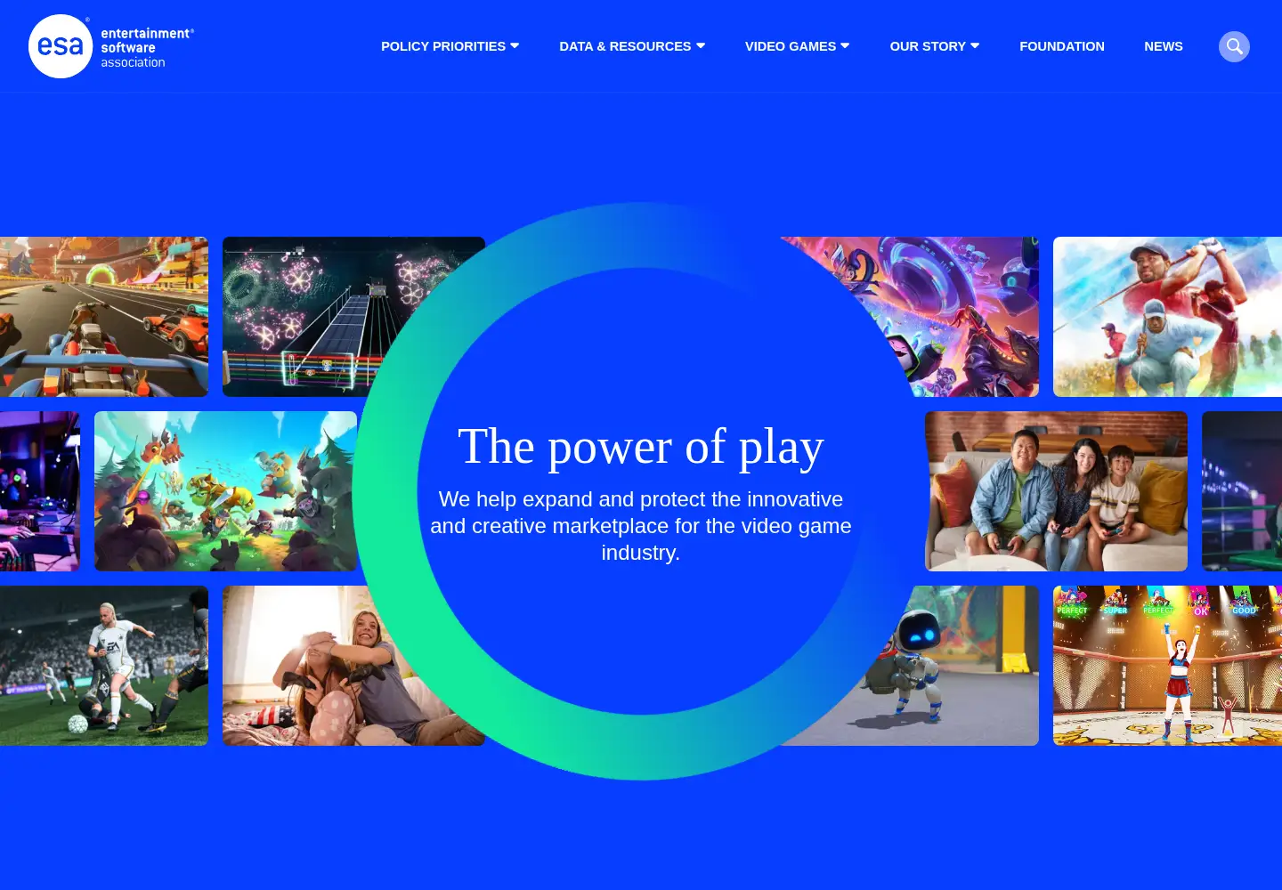 Captured homepage of theesa.com in the current scan