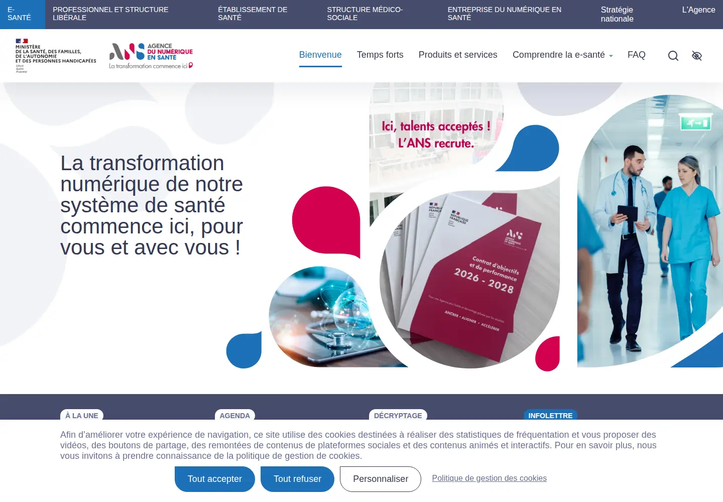 Screenshot of esante.gouv.fr