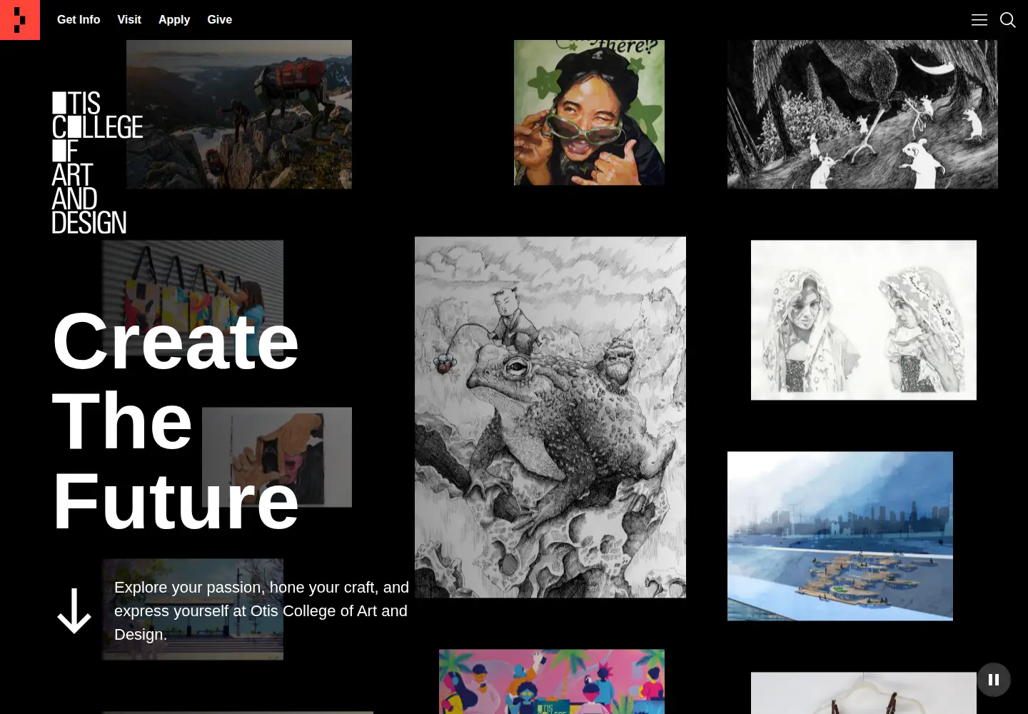 Screenshot of otis.edu