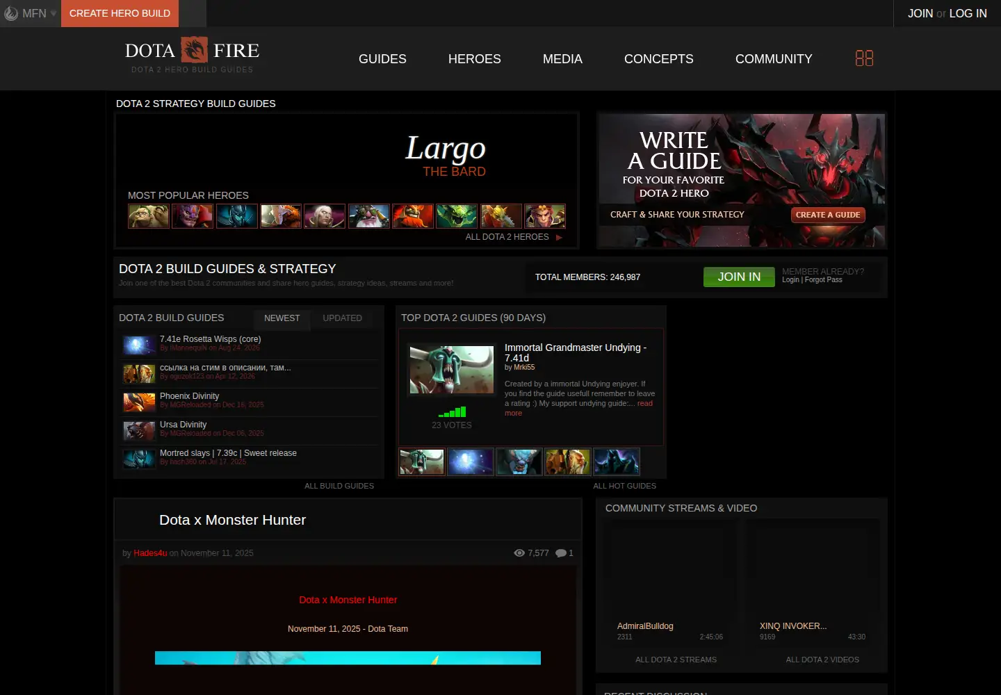 Screenshot of dotafire.com