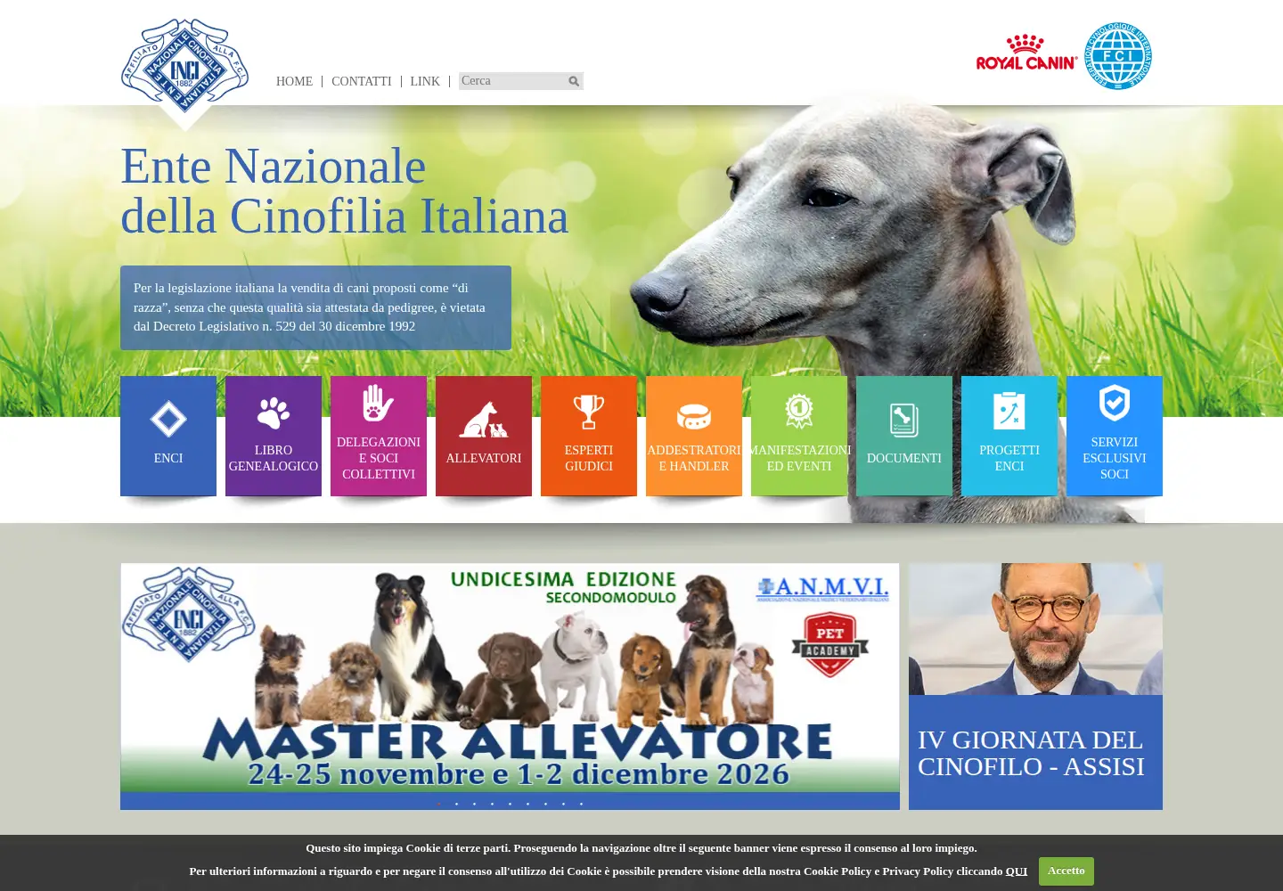 Screenshot of enci.it