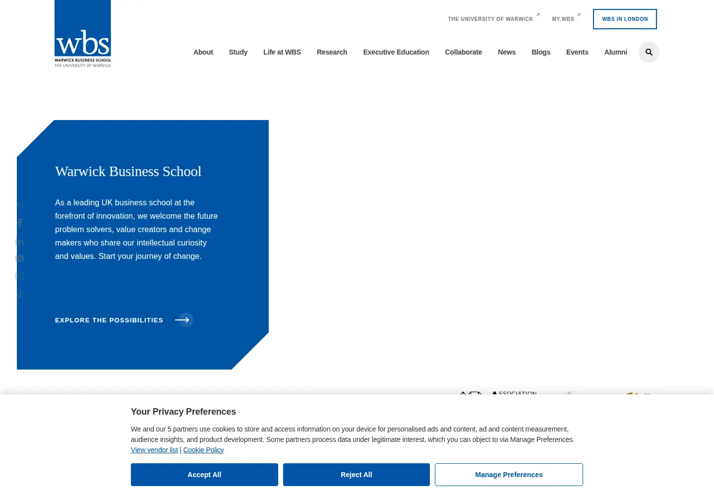 Screenshot of wbs.ac.uk