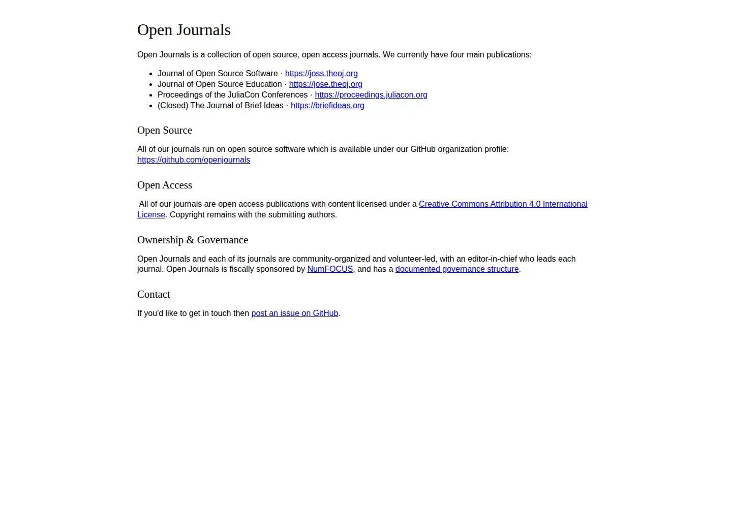Screenshot of theoj.org