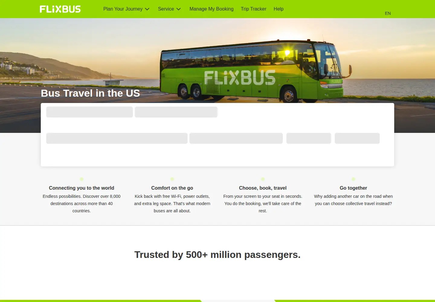 Screenshot of flixbus.com