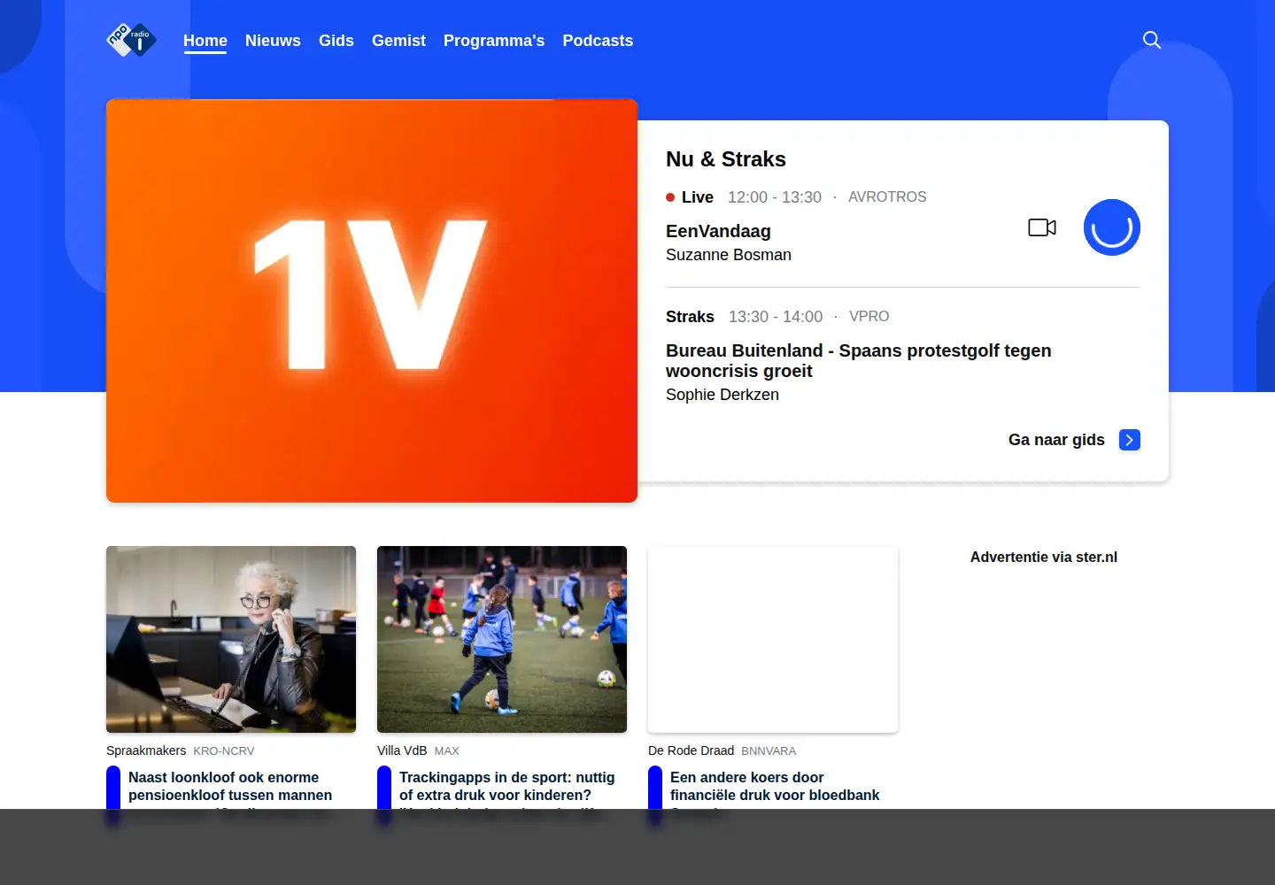 Screenshot of nporadio1.nl