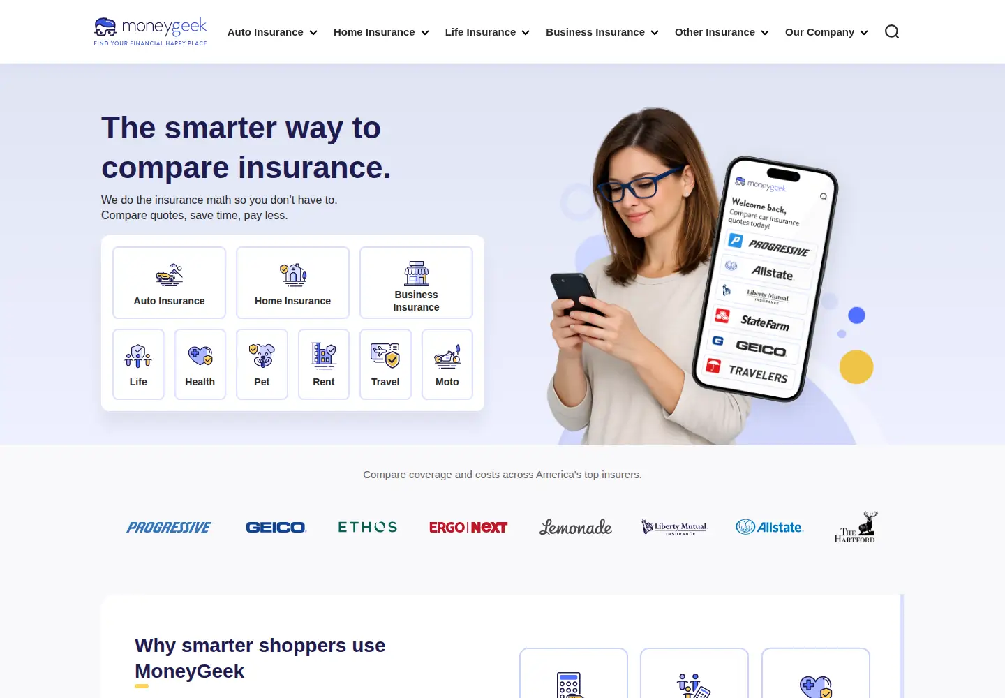 Screenshot of moneygeek.com