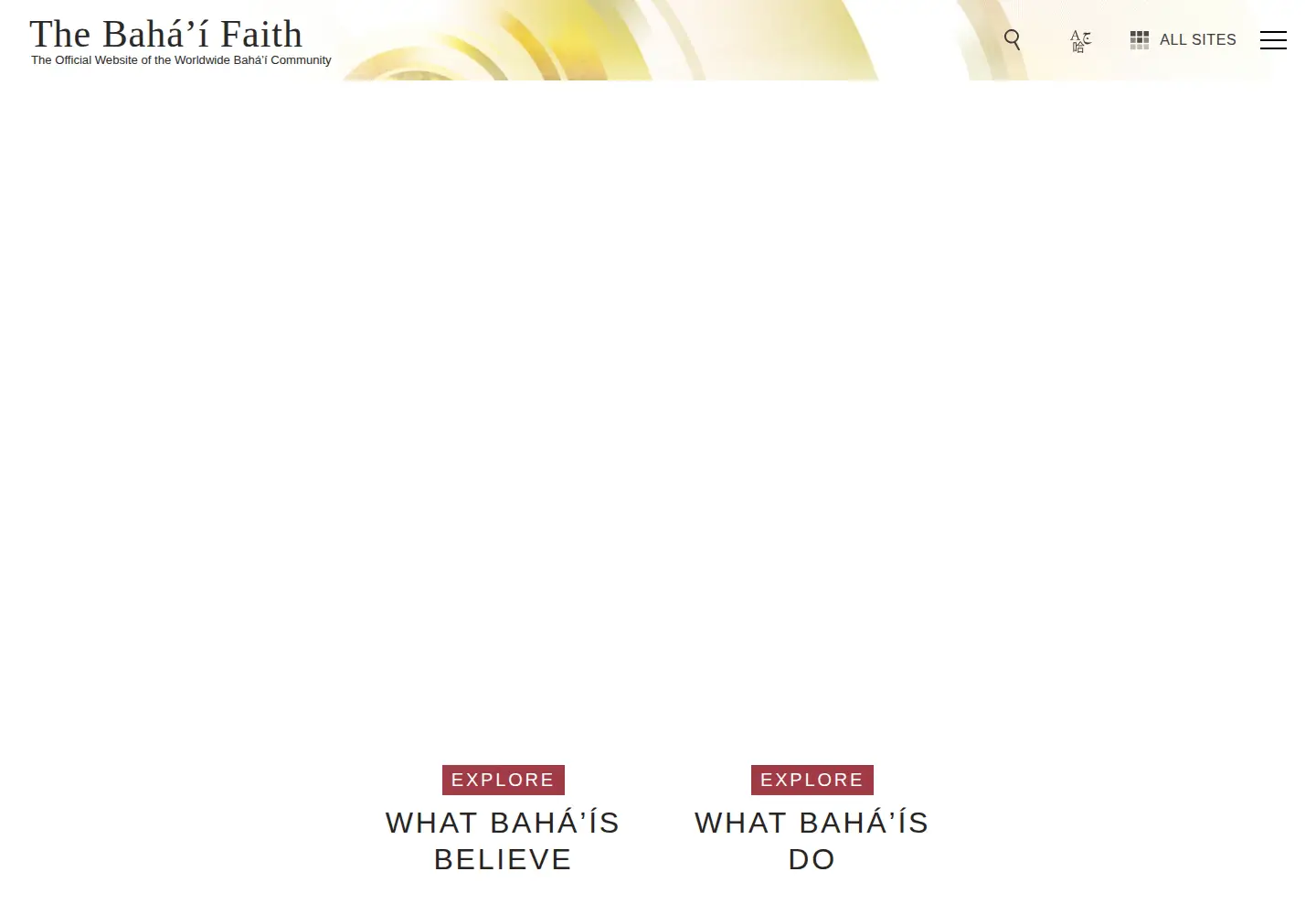 Screenshot of bahai.org