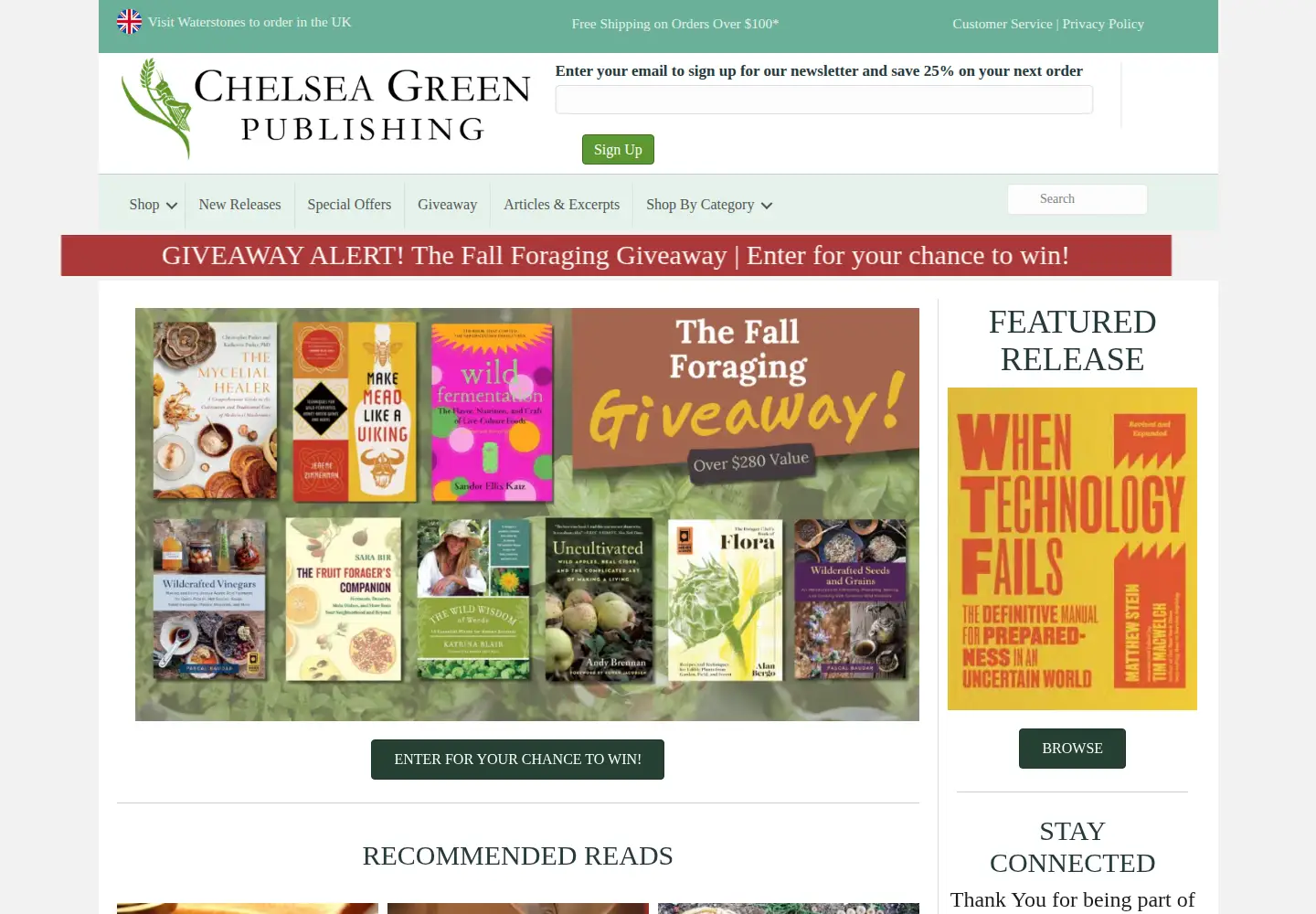Screenshot of chelseagreen.com