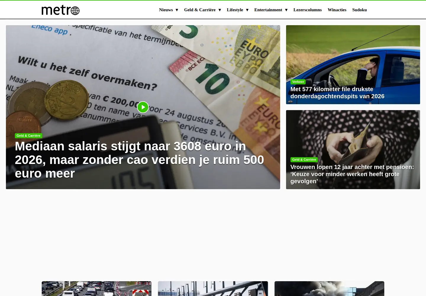 Screenshot of metronieuws.nl