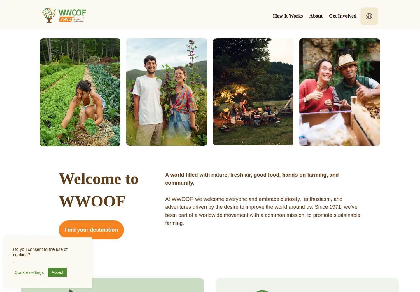 Screenshot of wwoof.net