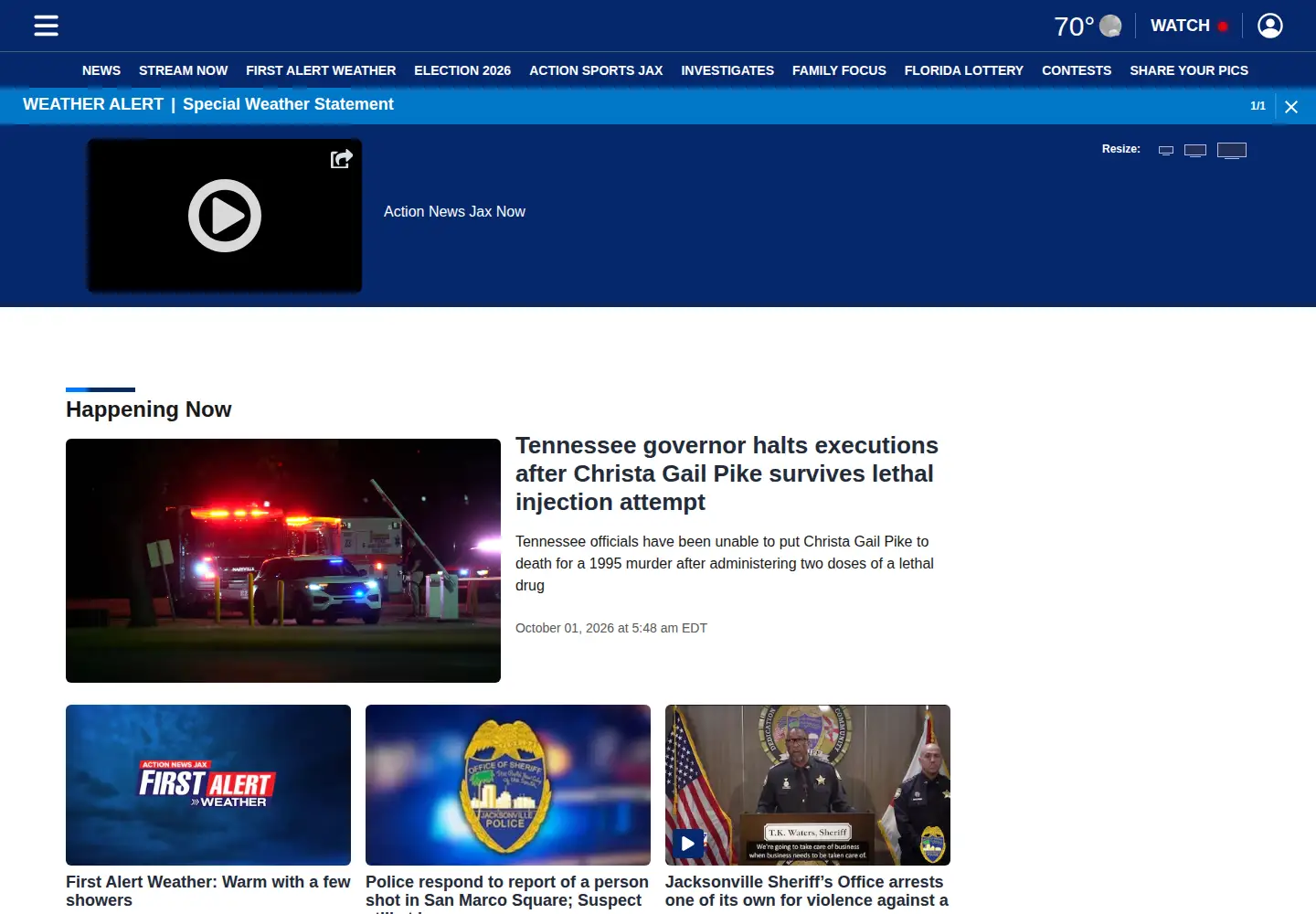 Screenshot of actionnewsjax.com