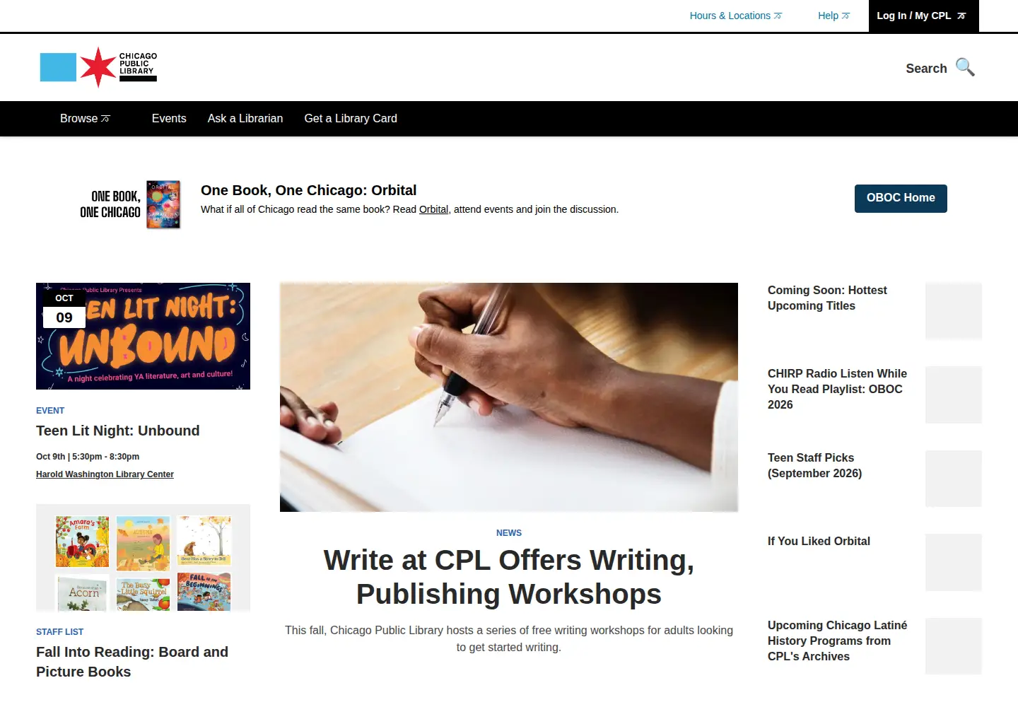 Screenshot of chipublib.org