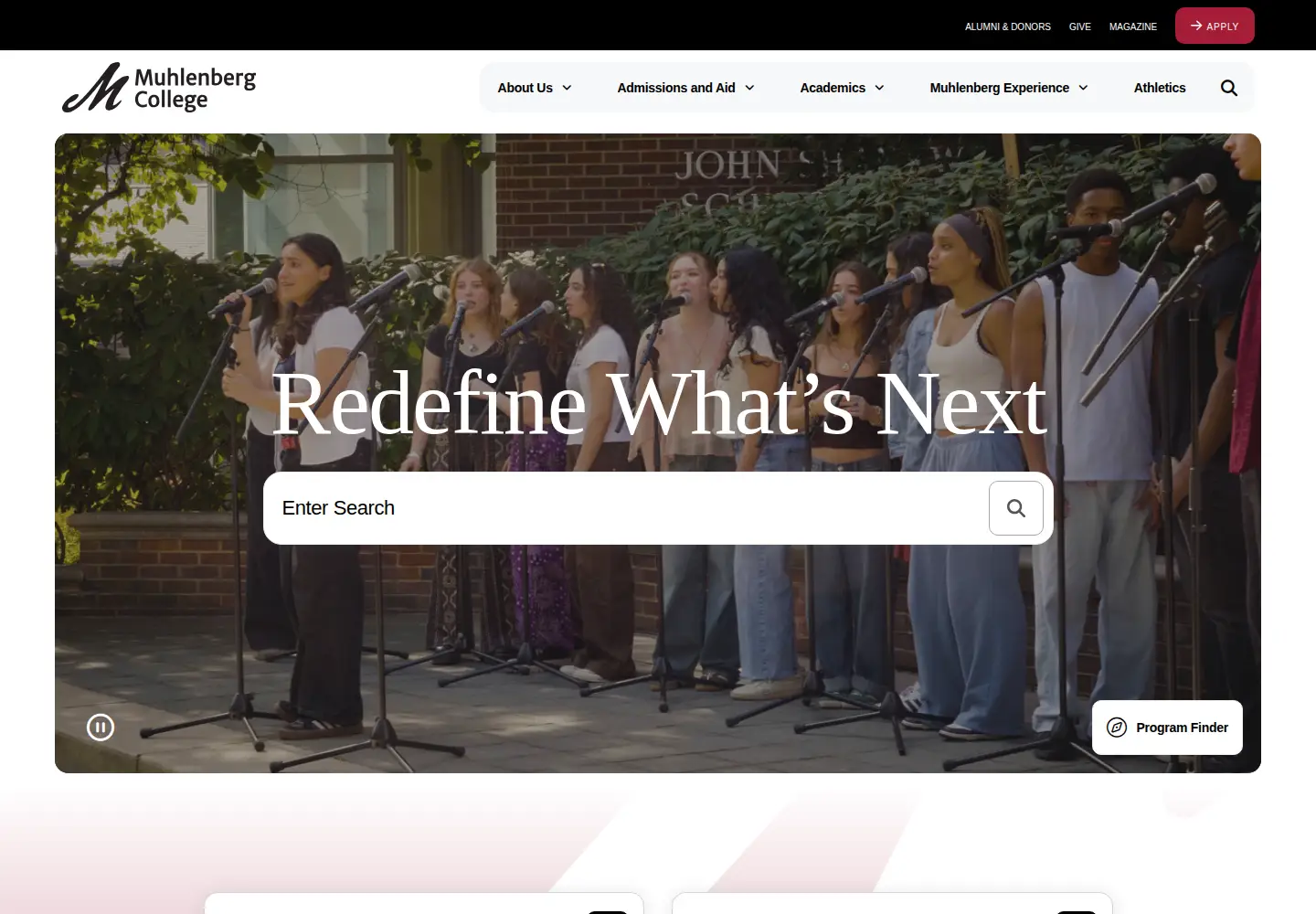 Screenshot of muhlenberg.edu