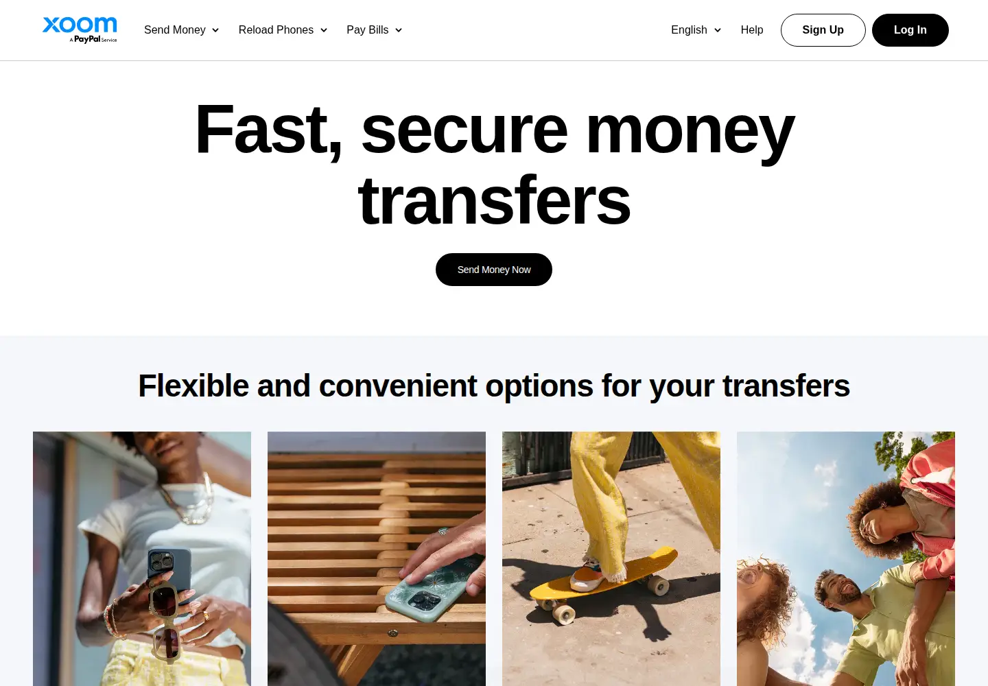 Screenshot of xoom.com