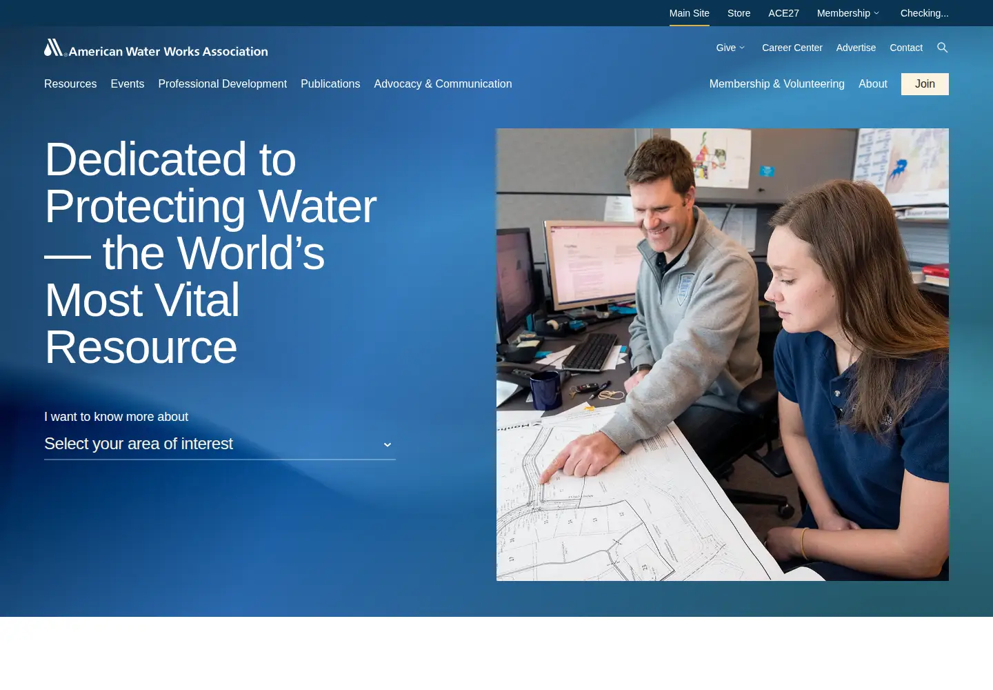 Screenshot of awwa.org