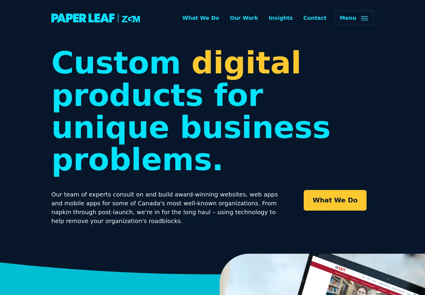 Screenshot of paper-leaf.com