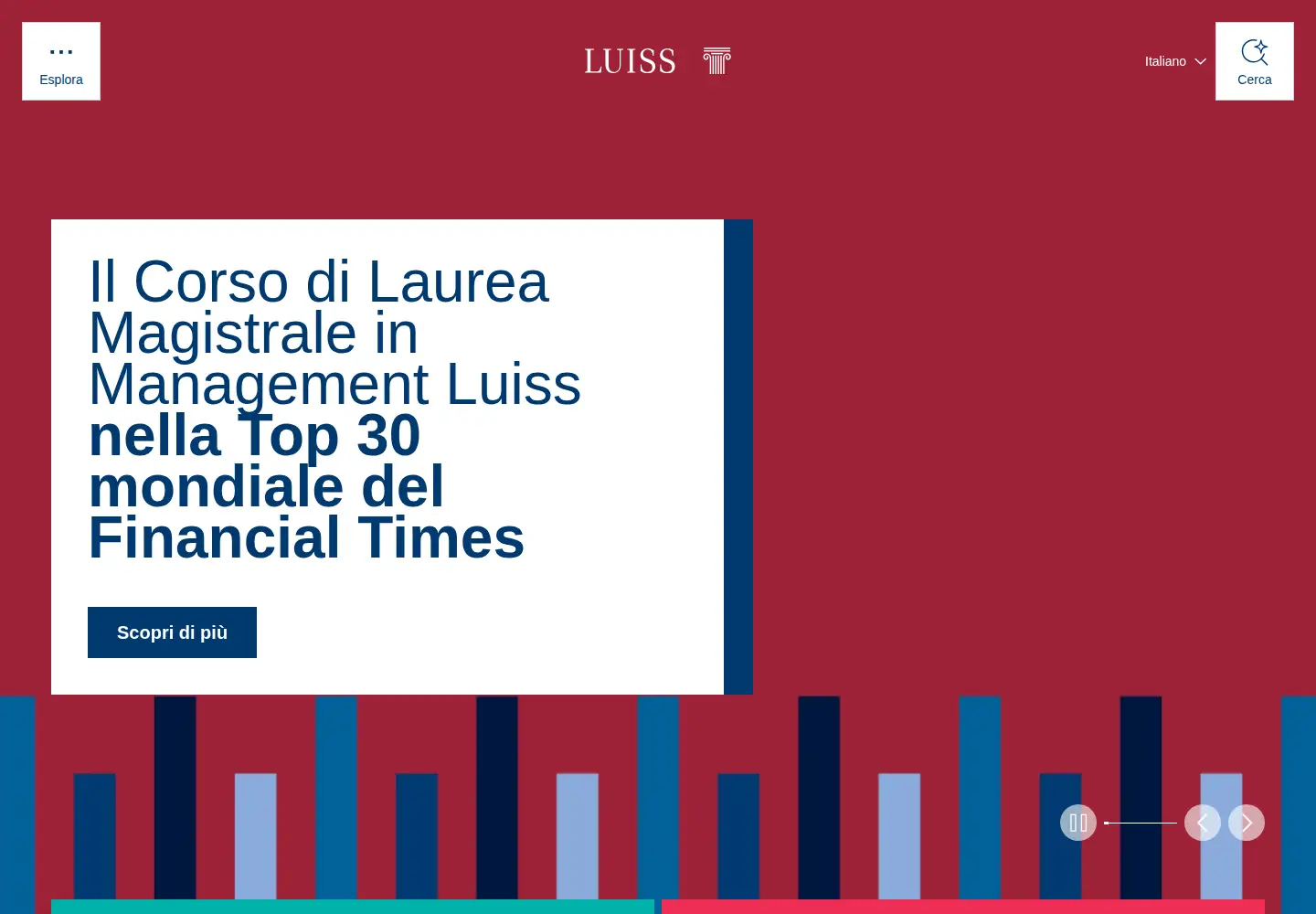 Screenshot of luiss.it