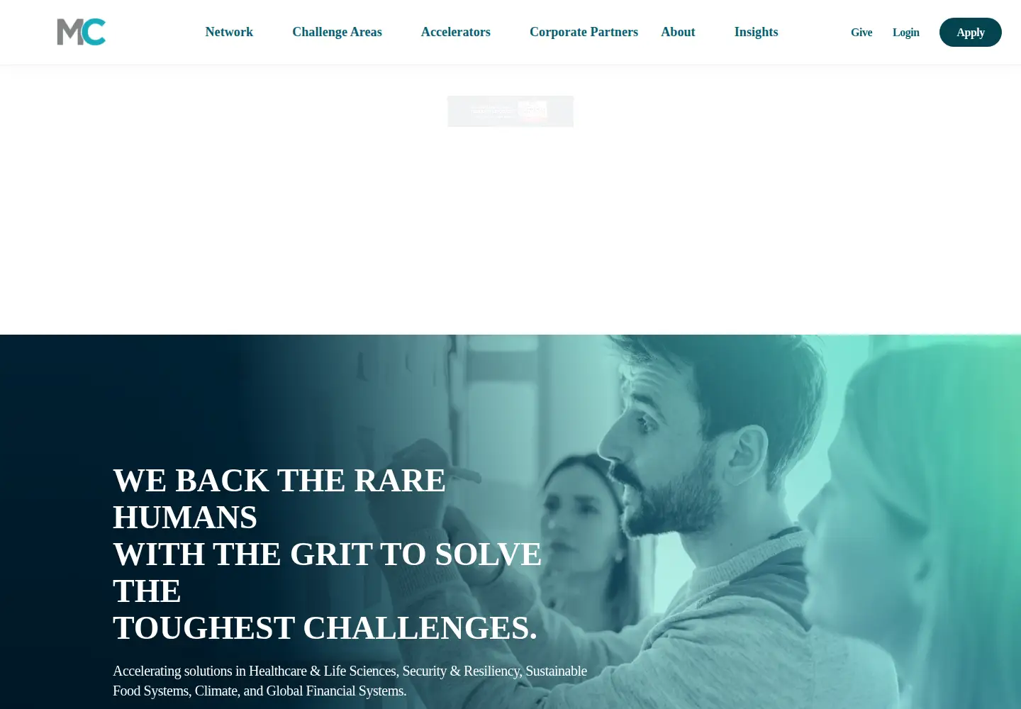 Screenshot of masschallenge.org