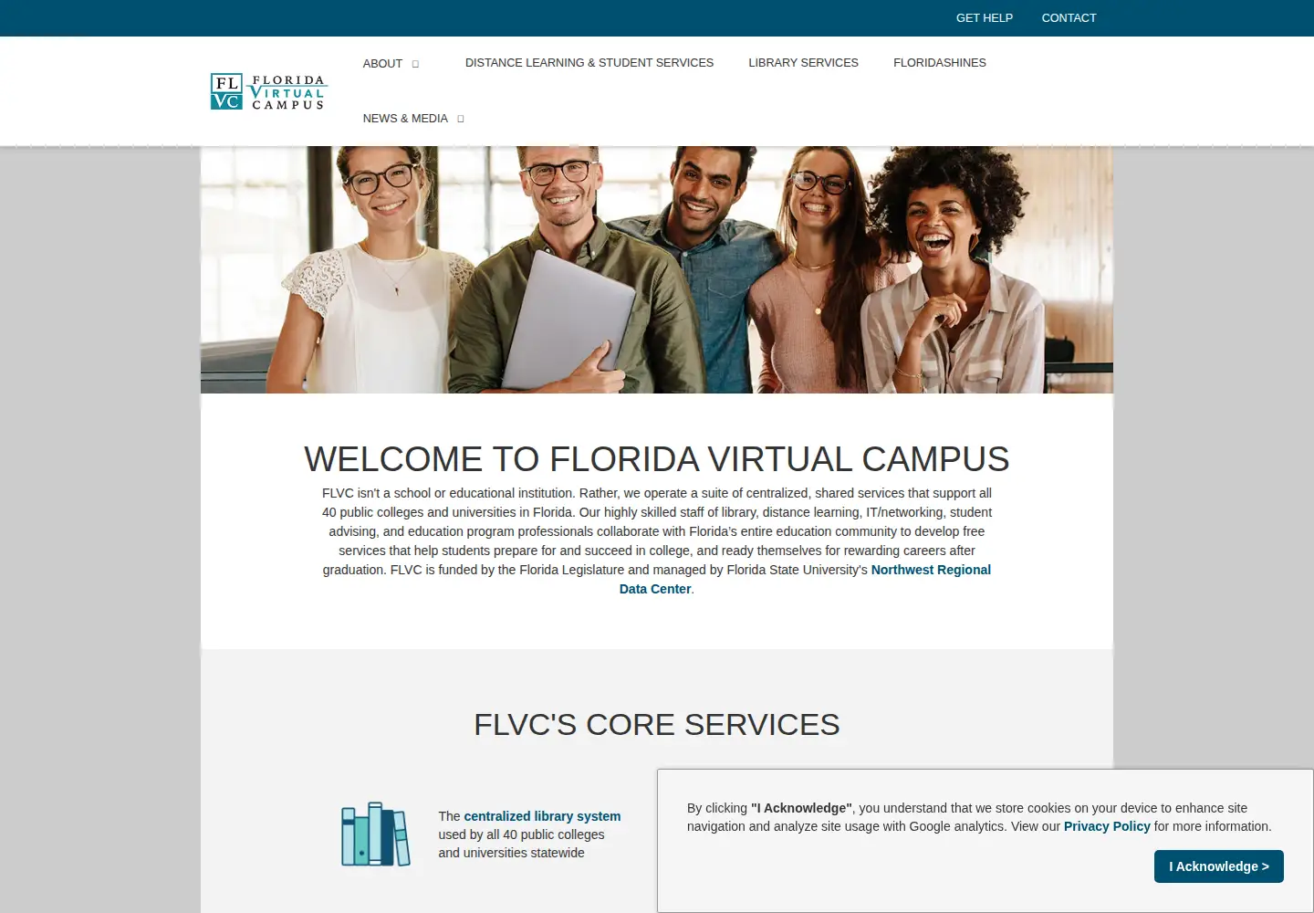 Screenshot of flvc.org