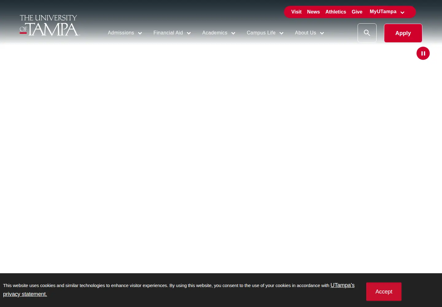 Screenshot of ut.edu