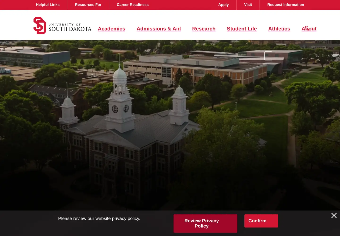 Screenshot of usd.edu