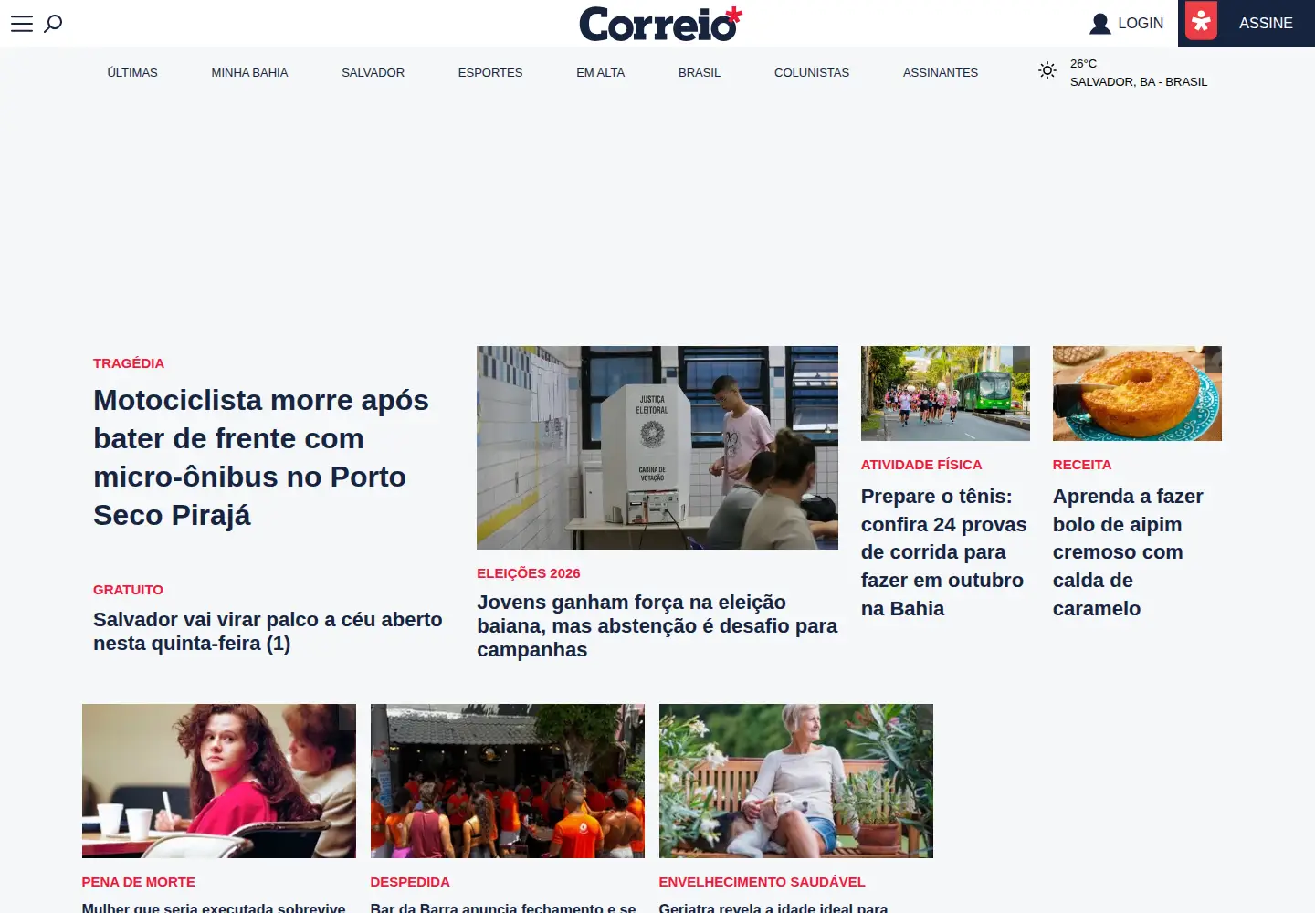 Screenshot of correio24horas.com.br