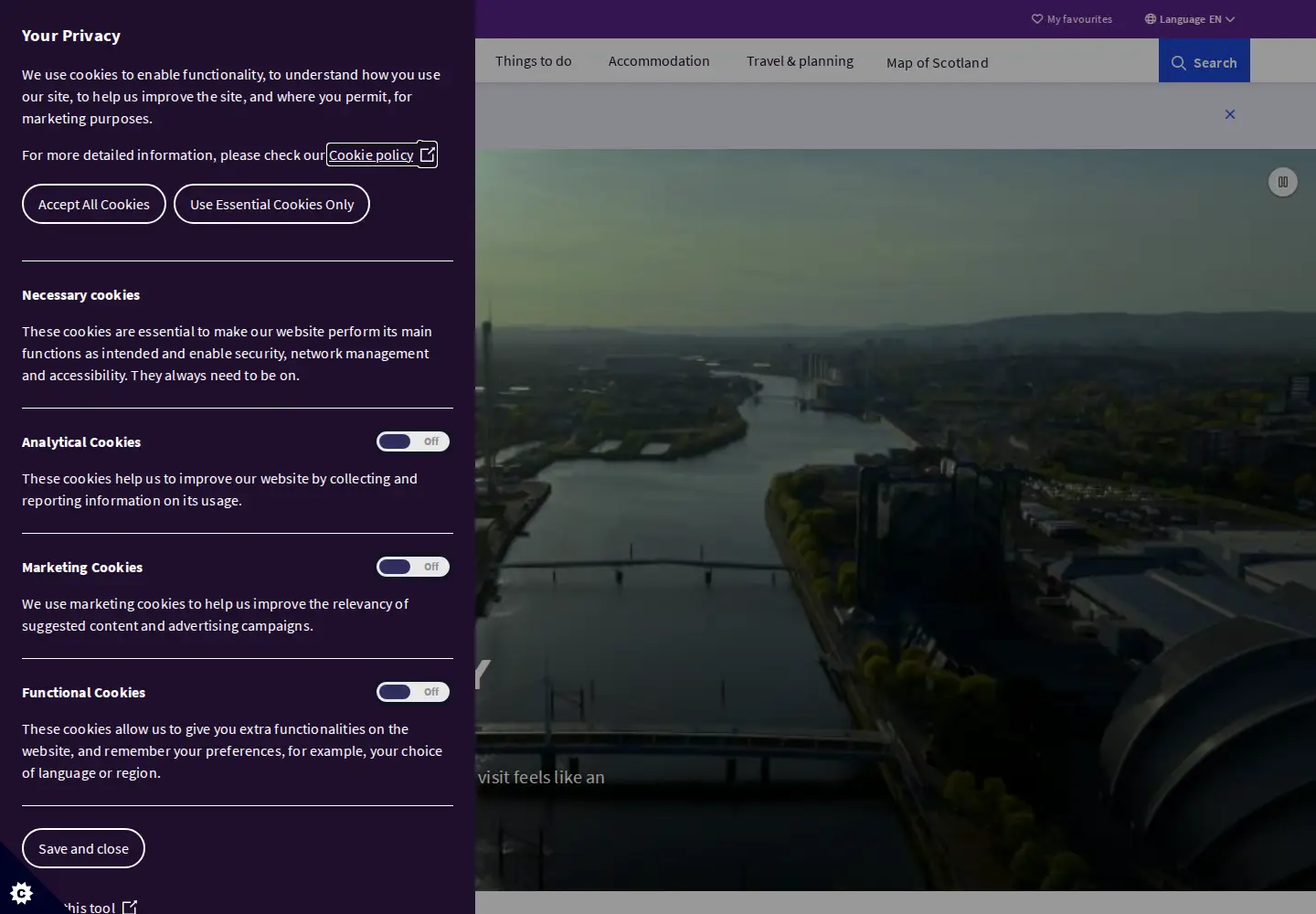 Screenshot of visitscotland.com